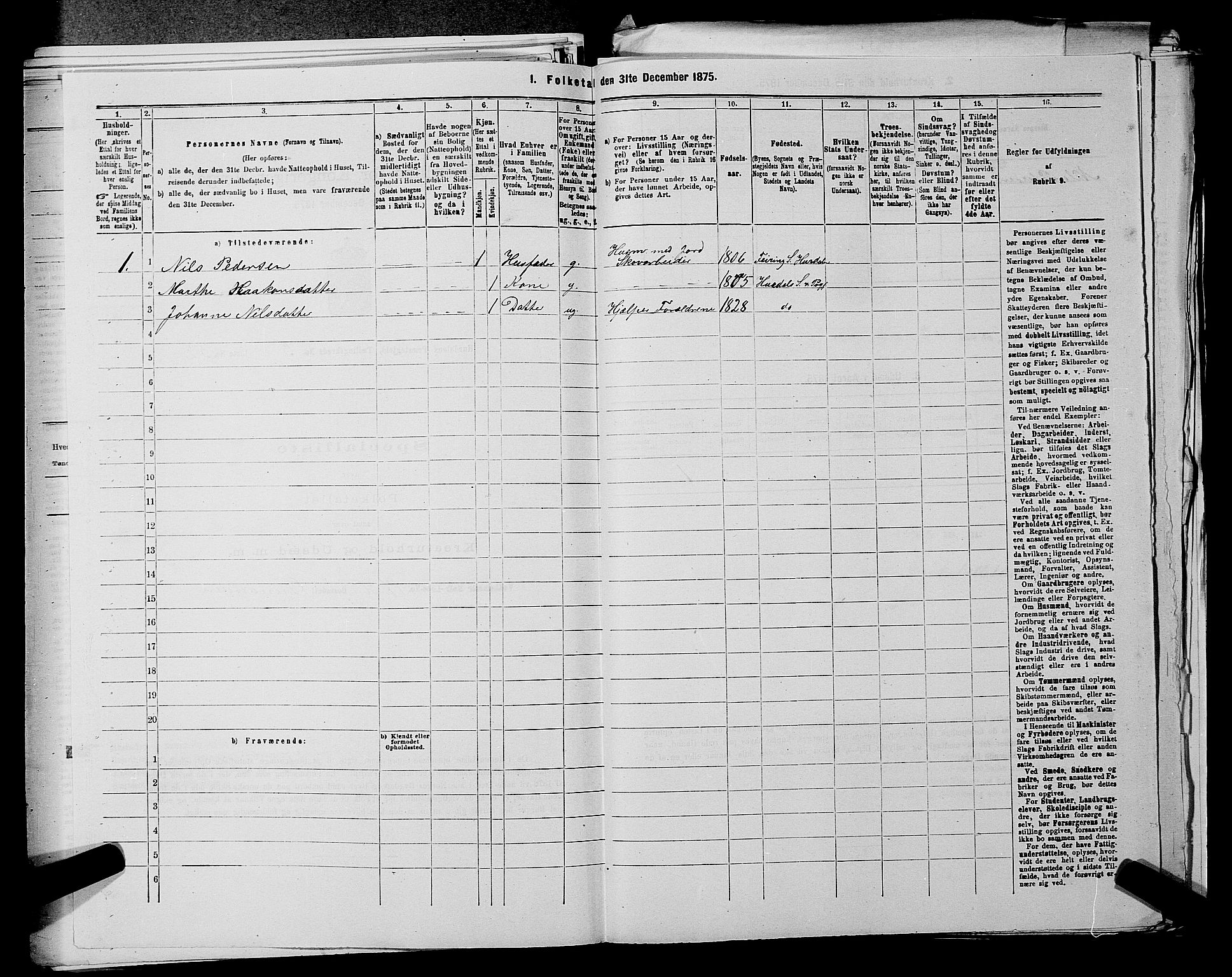 RA, 1875 census for 0239P Hurdal, 1875, p. 581