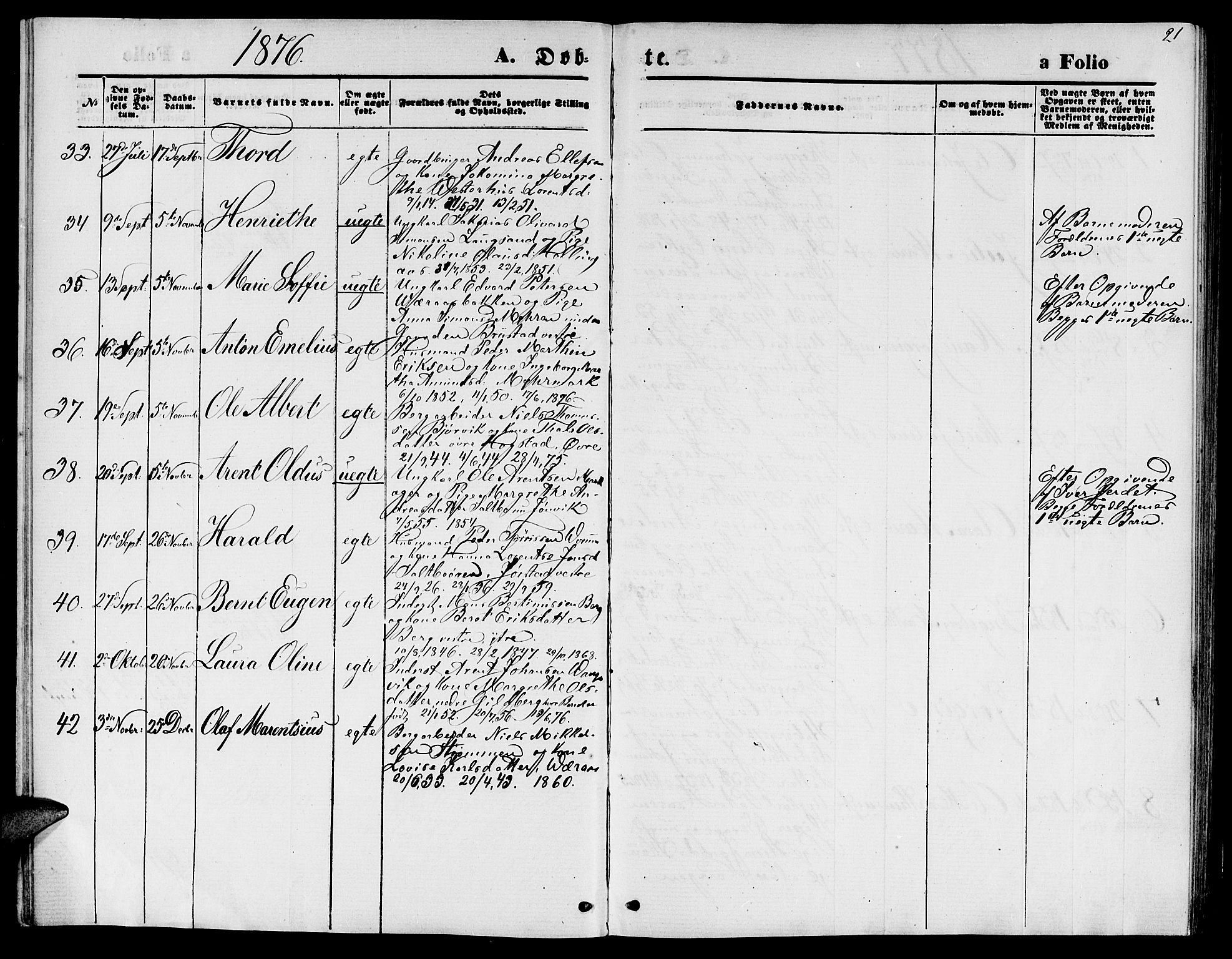 Ministerialprotokoller, klokkerbøker og fødselsregistre - Nord-Trøndelag, AV/SAT-A-1458/722/L0225: Parish register (copy) no. 722C01, 1871-1888, p. 21