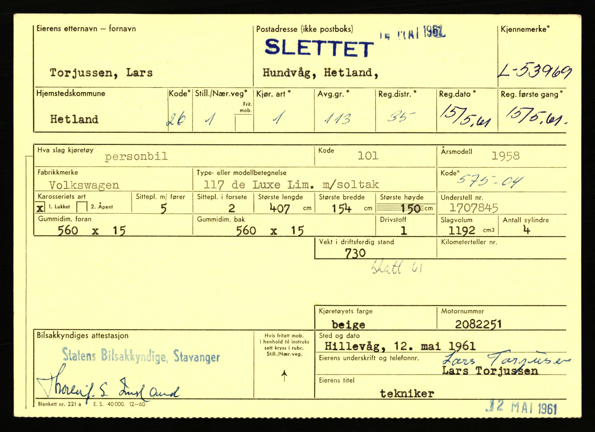 Stavanger trafikkstasjon, AV/SAST-A-101942/0/F/L0053: L-52900 - L-54199, 1930-1971, p. 2399