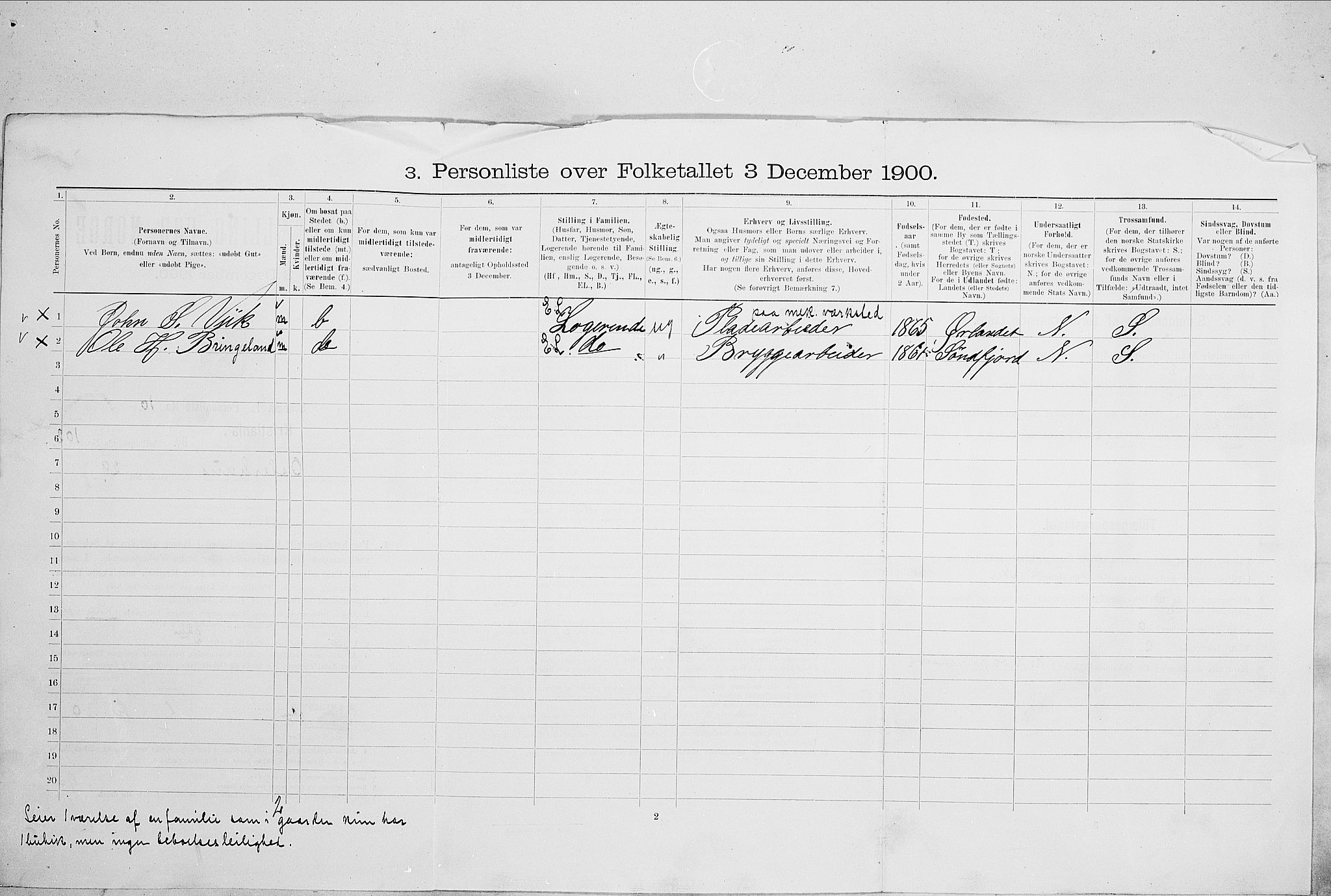 SAO, 1900 census for Kristiania, 1900, p. 70108