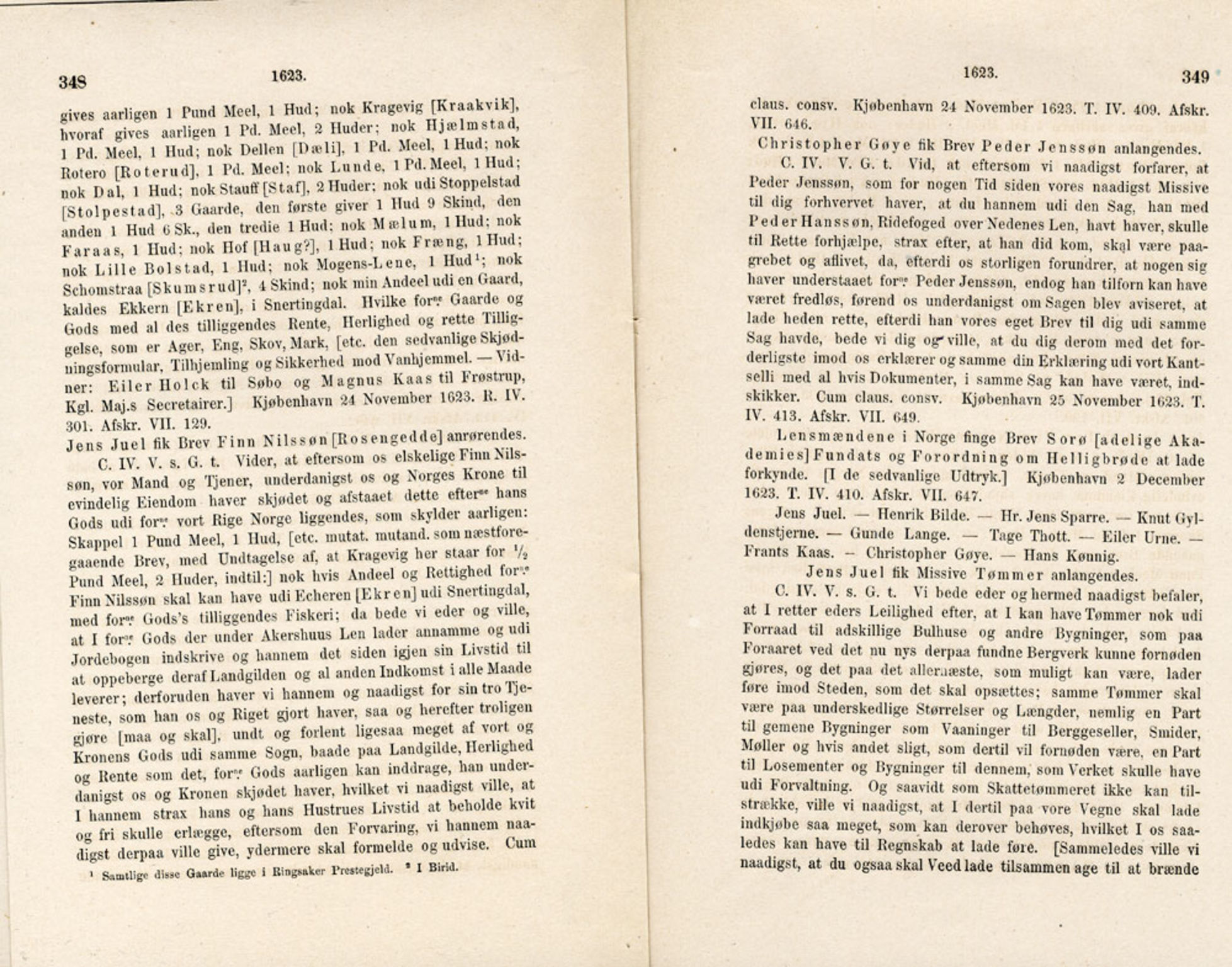 Publikasjoner utgitt av Det Norske Historiske Kildeskriftfond, PUBL/-/-/-: Norske Rigs-Registranter, bind 5, 1619-1627, p. 348-349