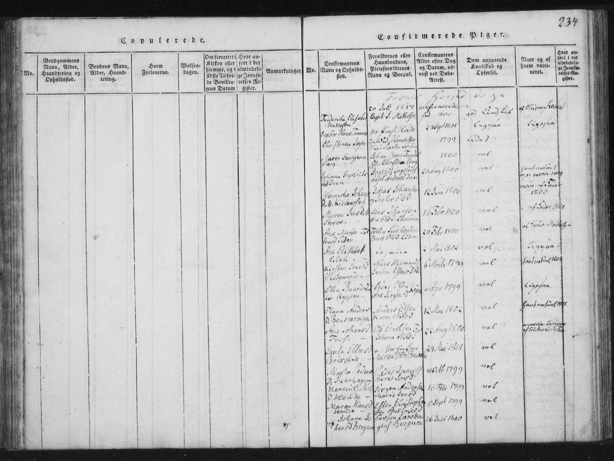 Ministerialprotokoller, klokkerbøker og fødselsregistre - Nord-Trøndelag, SAT/A-1458/773/L0609: Parish register (official) no. 773A03 /1, 1815-1830, p. 234