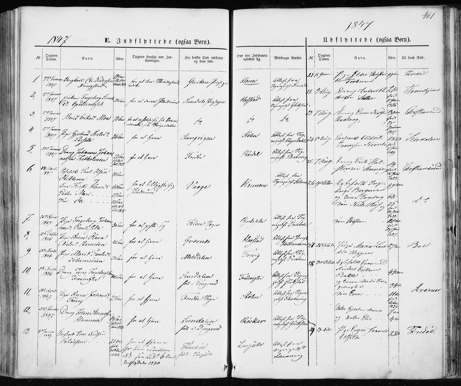 Ministerialprotokoller, klokkerbøker og fødselsregistre - Møre og Romsdal, AV/SAT-A-1454/586/L0984: Parish register (official) no. 586A10, 1844-1856, p. 461