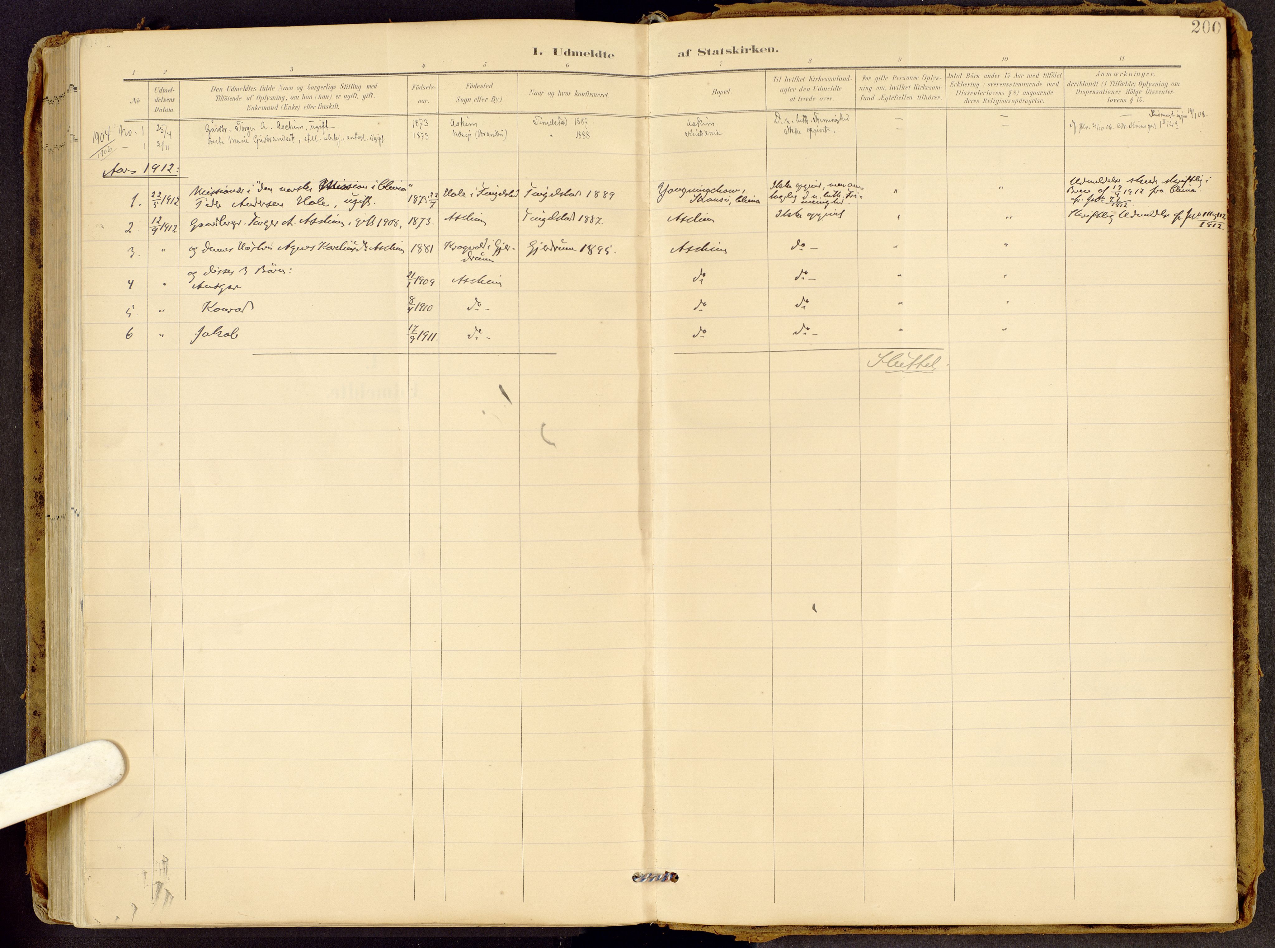 Brandbu prestekontor, AV/SAH-PREST-114/H/Ha/Haa/L0002: Parish register (official) no. 2, 1899-1914, p. 200