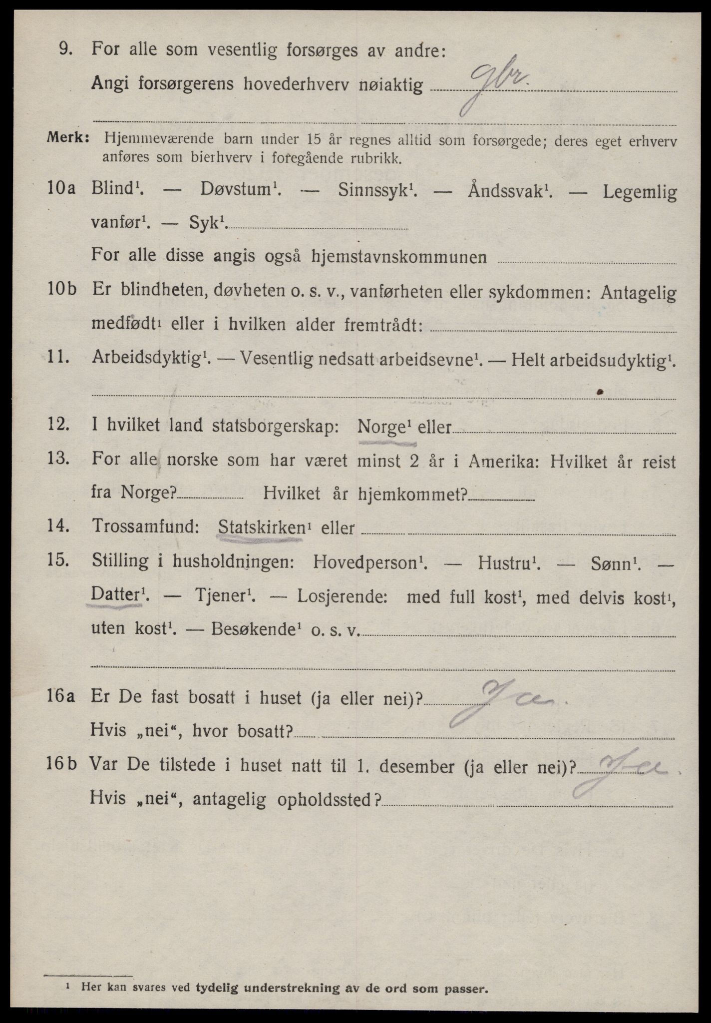 SAT, 1920 census for Edøy, 1920, p. 2009