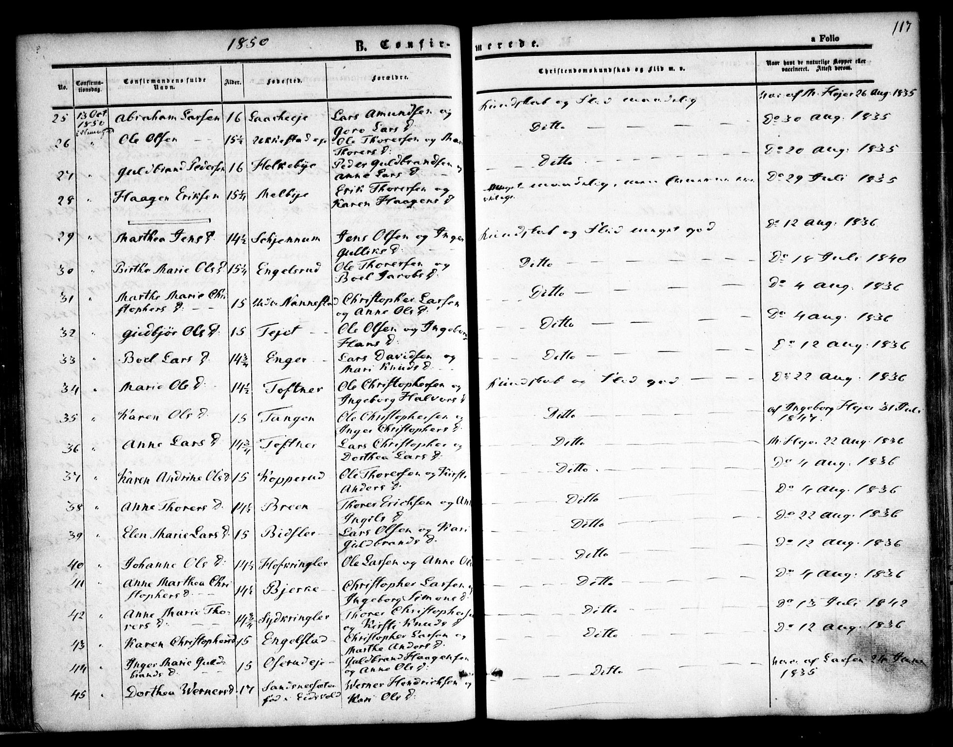 Nannestad prestekontor Kirkebøker, SAO/A-10414a/F/Fa/L0011: Parish register (official) no. I 11, 1850-1859, p. 117