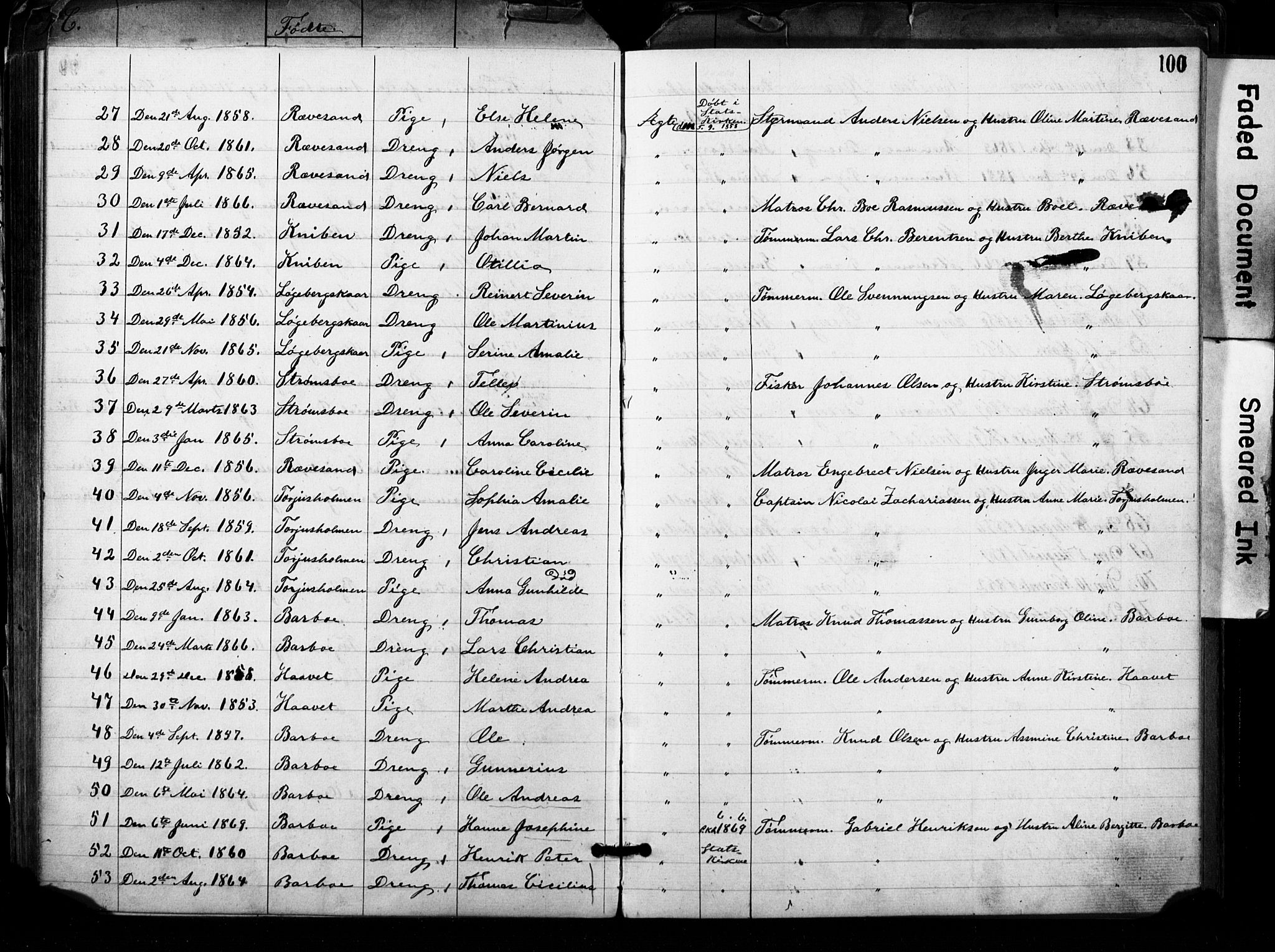 Metodistmenigheten, Arendal, SAK/1292-0011/F/Fa/L0001: Dissenter register no. F-2, 1867-1879, p. 100