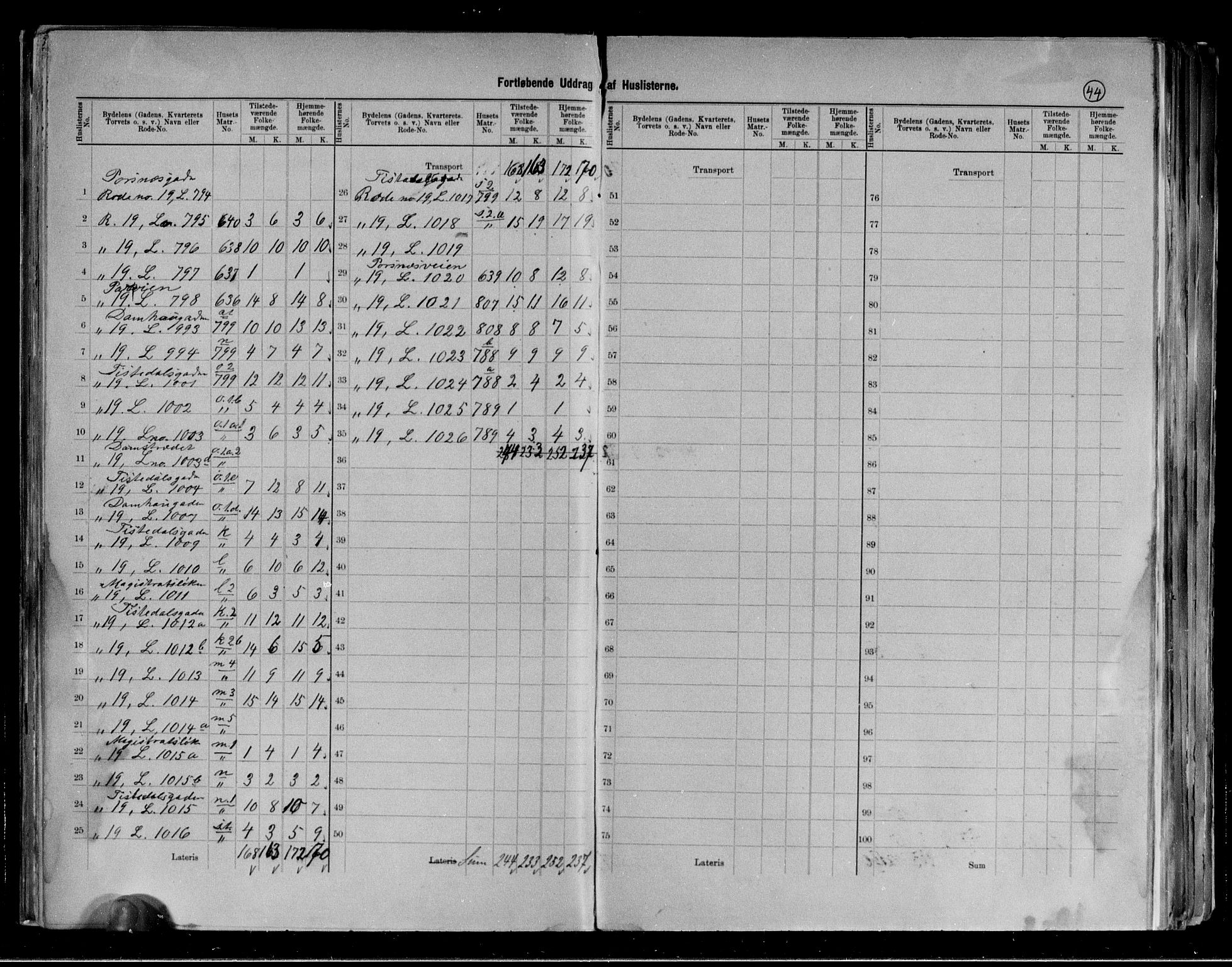 RA, 1891 census for 0101 Fredrikshald, 1891, p. 44