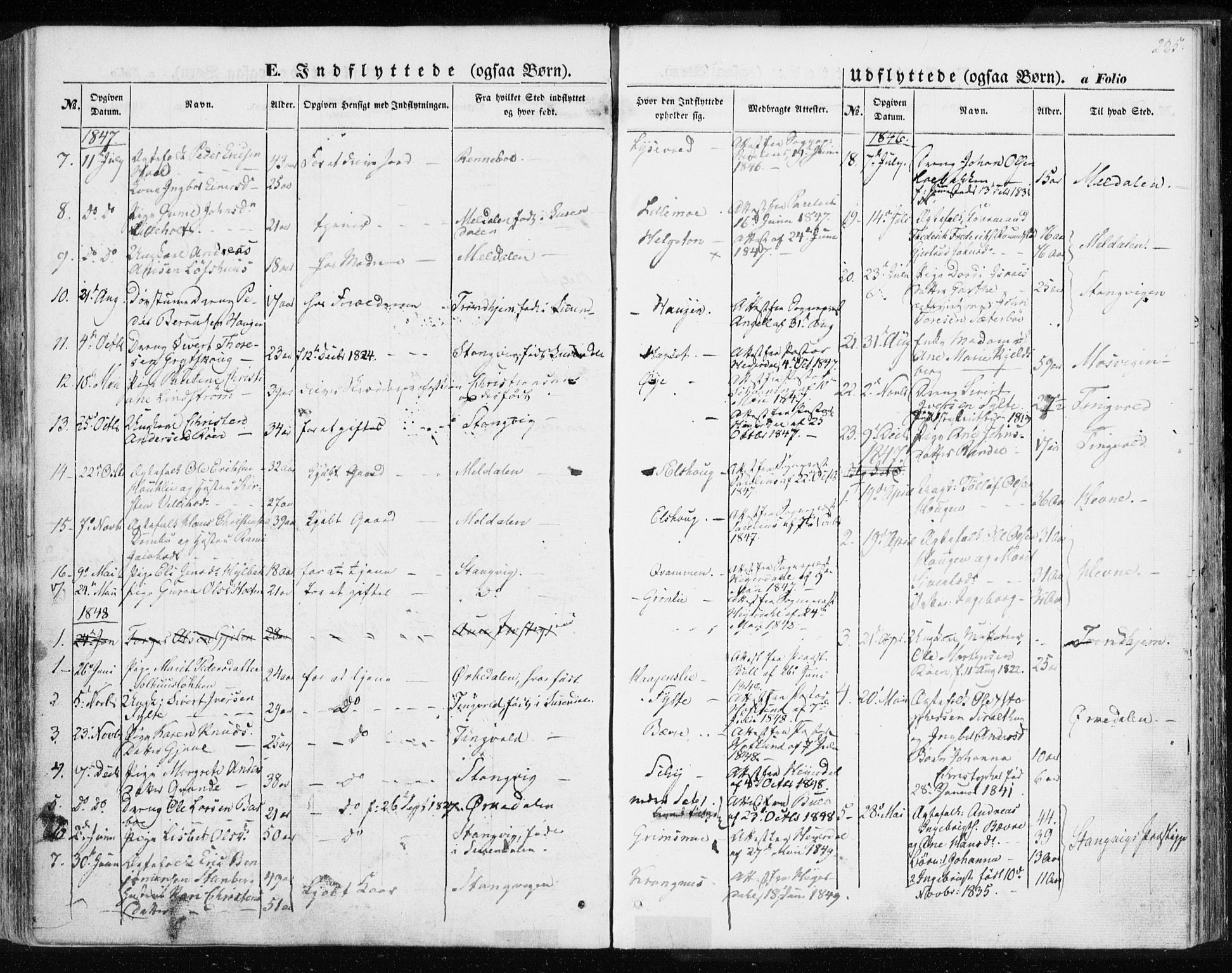 Ministerialprotokoller, klokkerbøker og fødselsregistre - Møre og Romsdal, SAT/A-1454/595/L1043: Parish register (official) no. 595A05, 1843-1851, p. 225