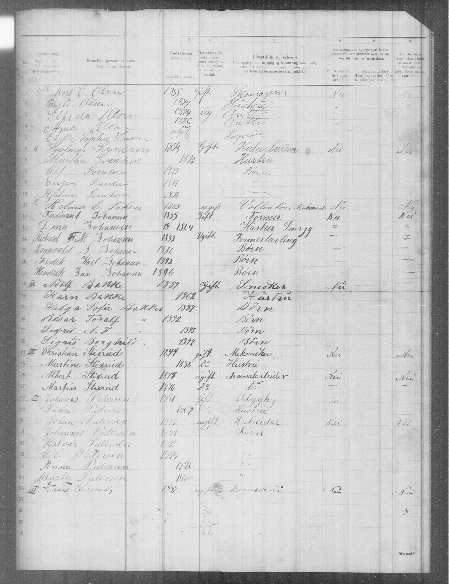 OBA, Municipal Census 1902 for Kristiania, 1902, p. 6103