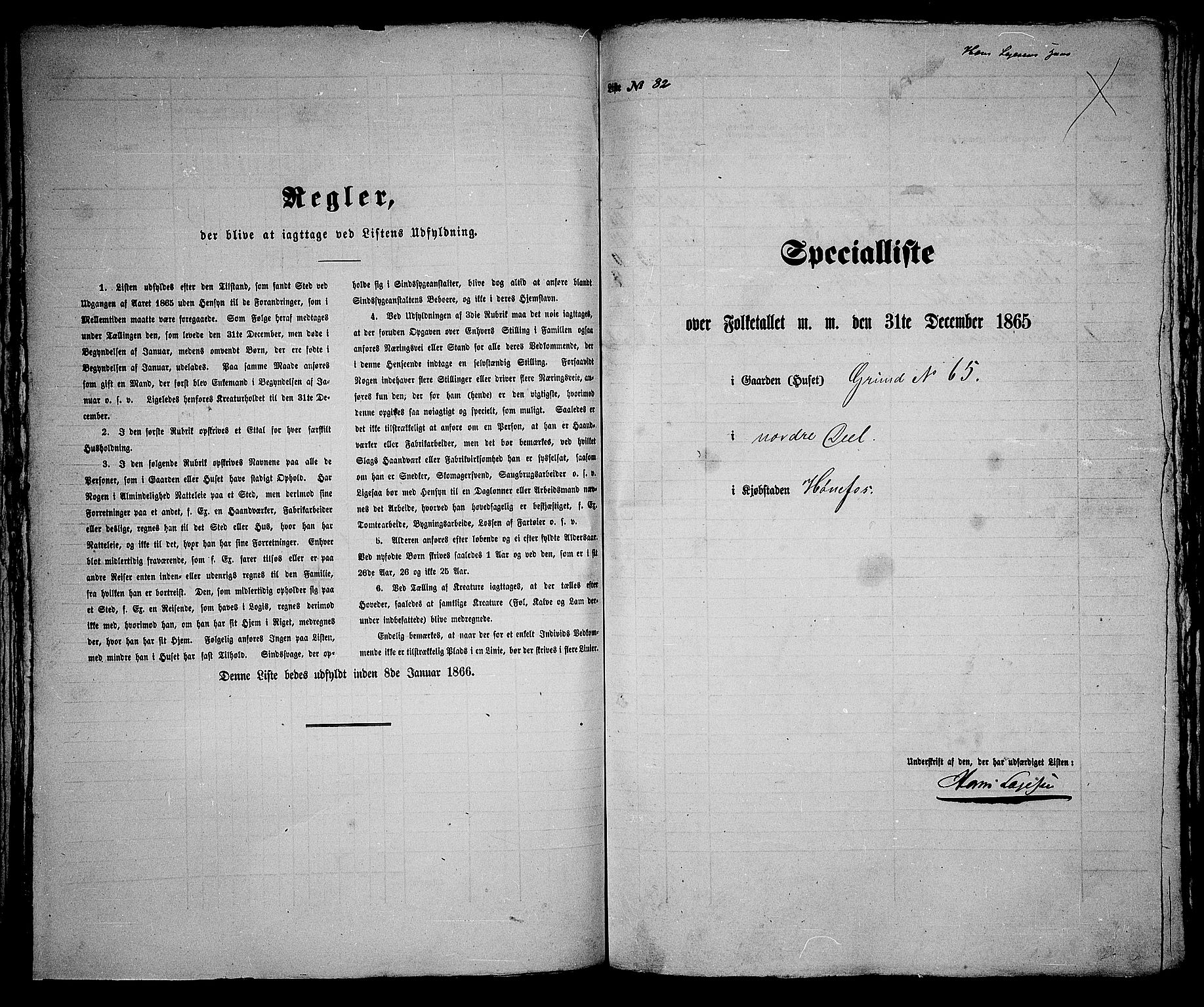 RA, 1865 census for Norderhov/Hønefoss, 1865, p. 158