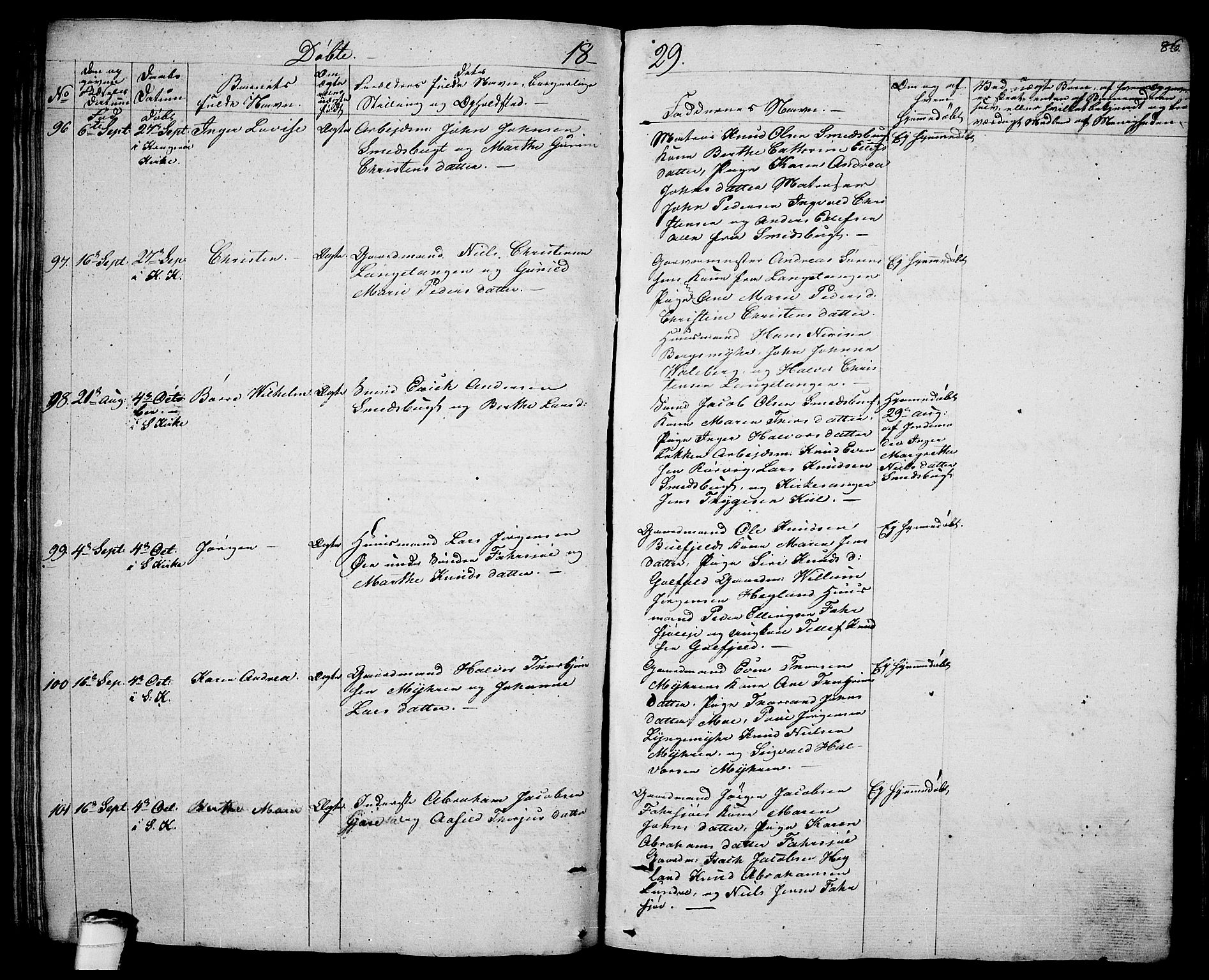Sannidal kirkebøker, SAKO/A-296/F/Fa/L0005: Parish register (official) no. 5, 1823-1830, p. 86