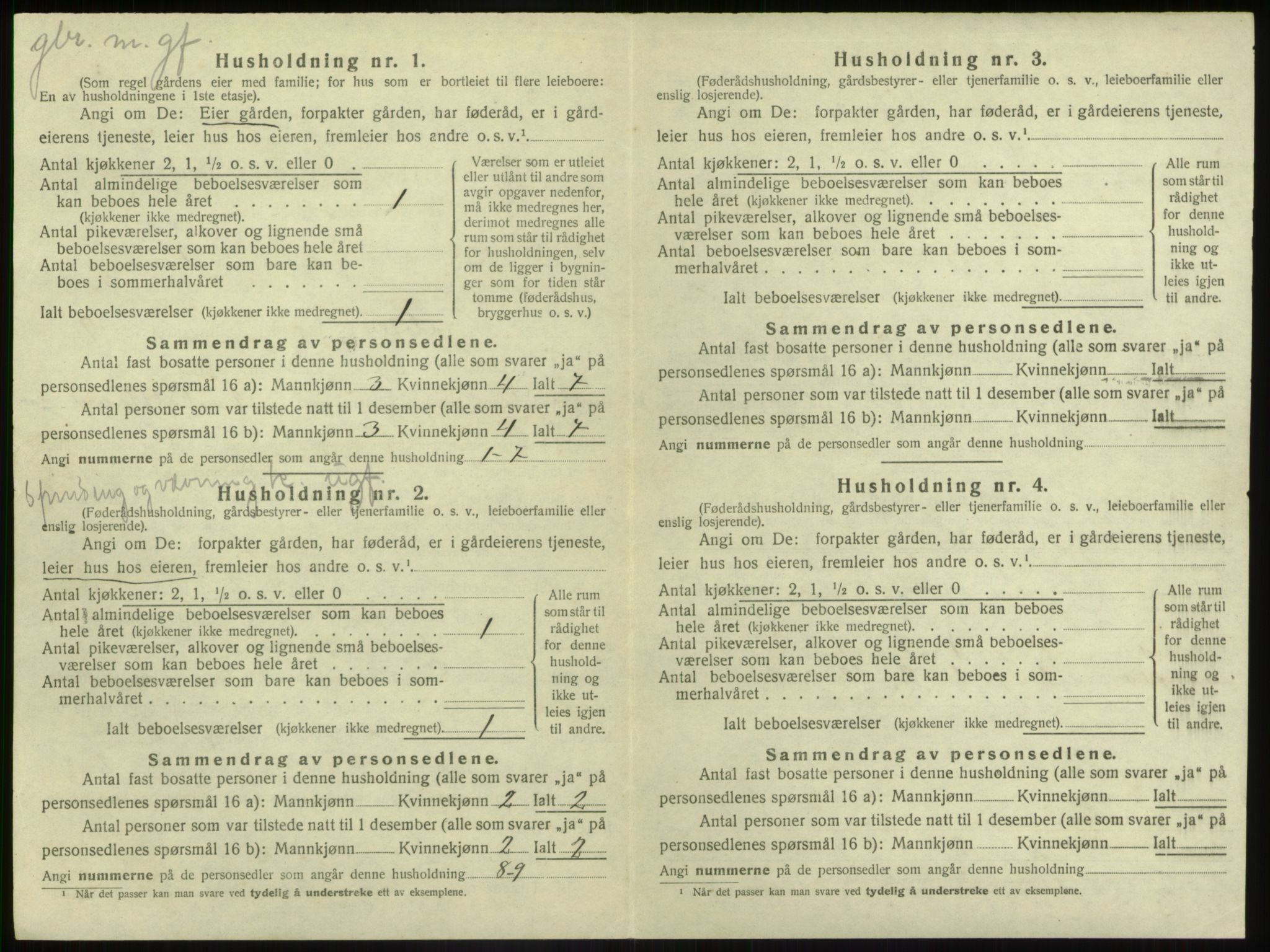 SAB, 1920 census for Jølster, 1920, p. 550