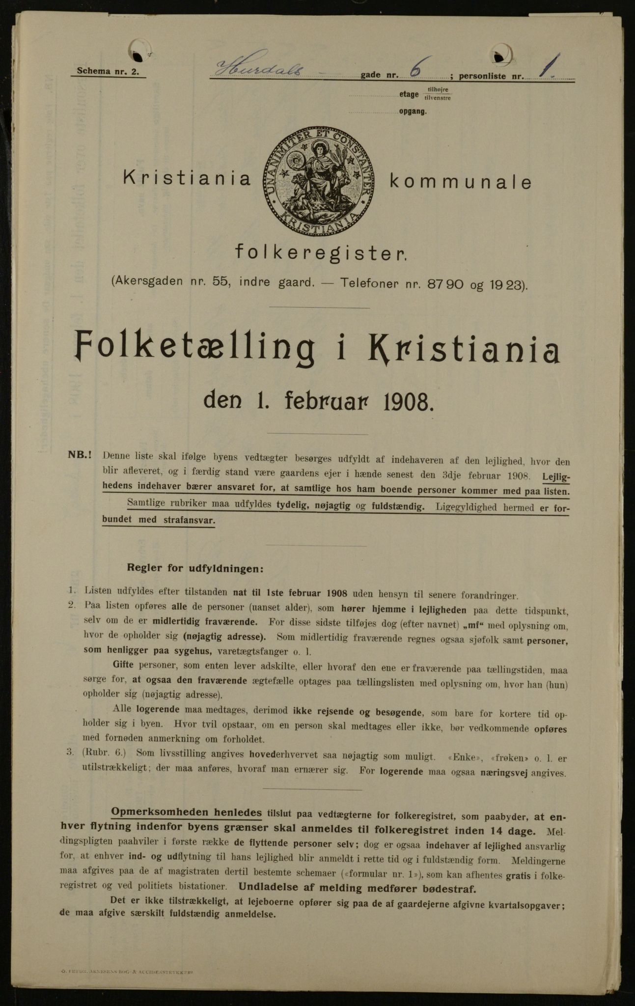 OBA, Municipal Census 1908 for Kristiania, 1908, p. 37981