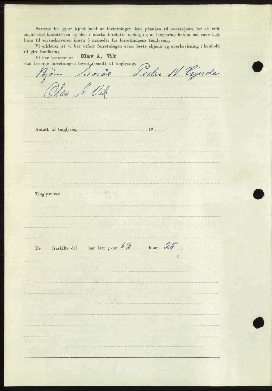 Romsdal sorenskriveri, AV/SAT-A-4149/1/2/2C: Mortgage book no. A26, 1948-1948, Diary no: : 1954/1948