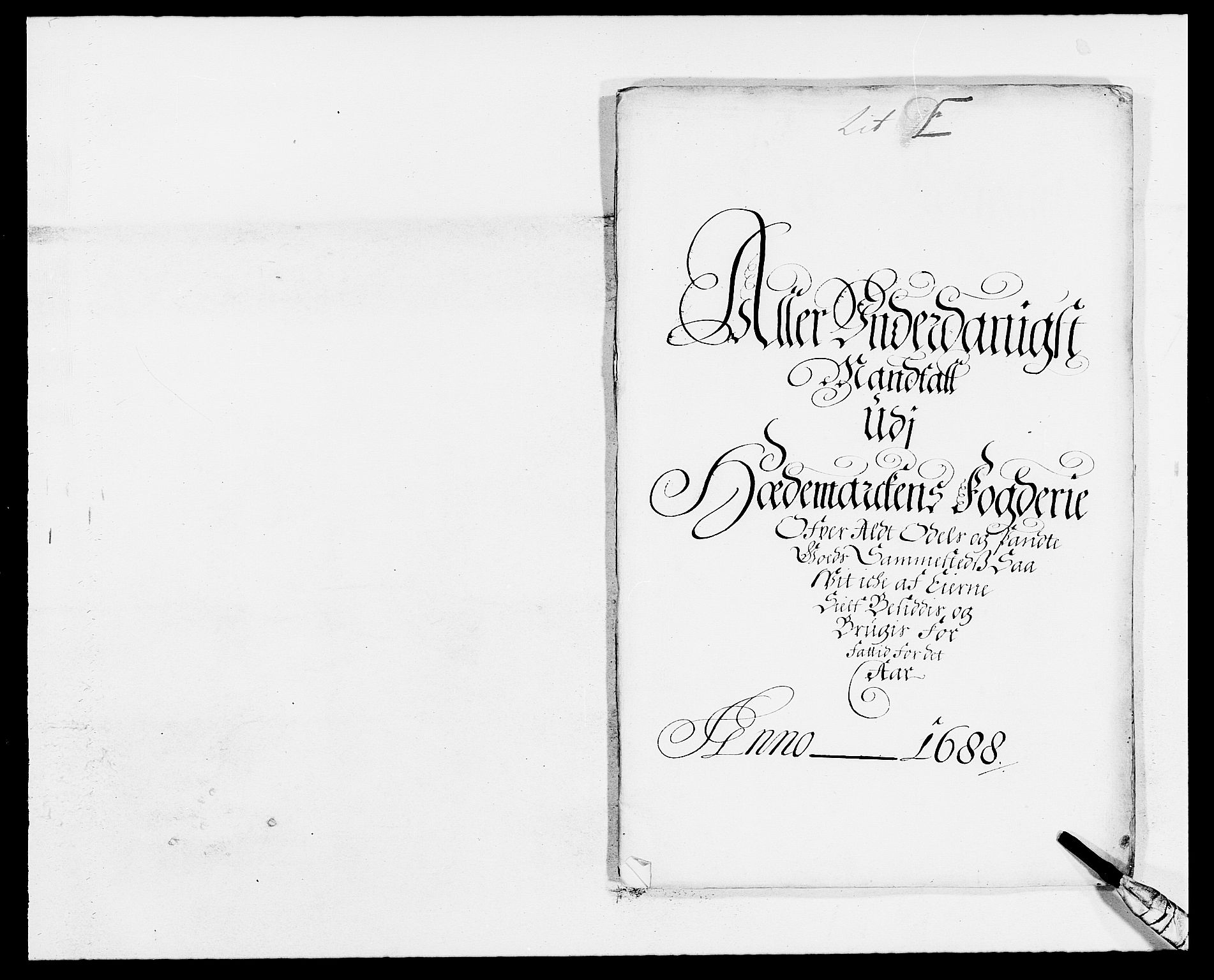 Rentekammeret inntil 1814, Reviderte regnskaper, Fogderegnskap, RA/EA-4092/R16/L1029: Fogderegnskap Hedmark, 1688, p. 260