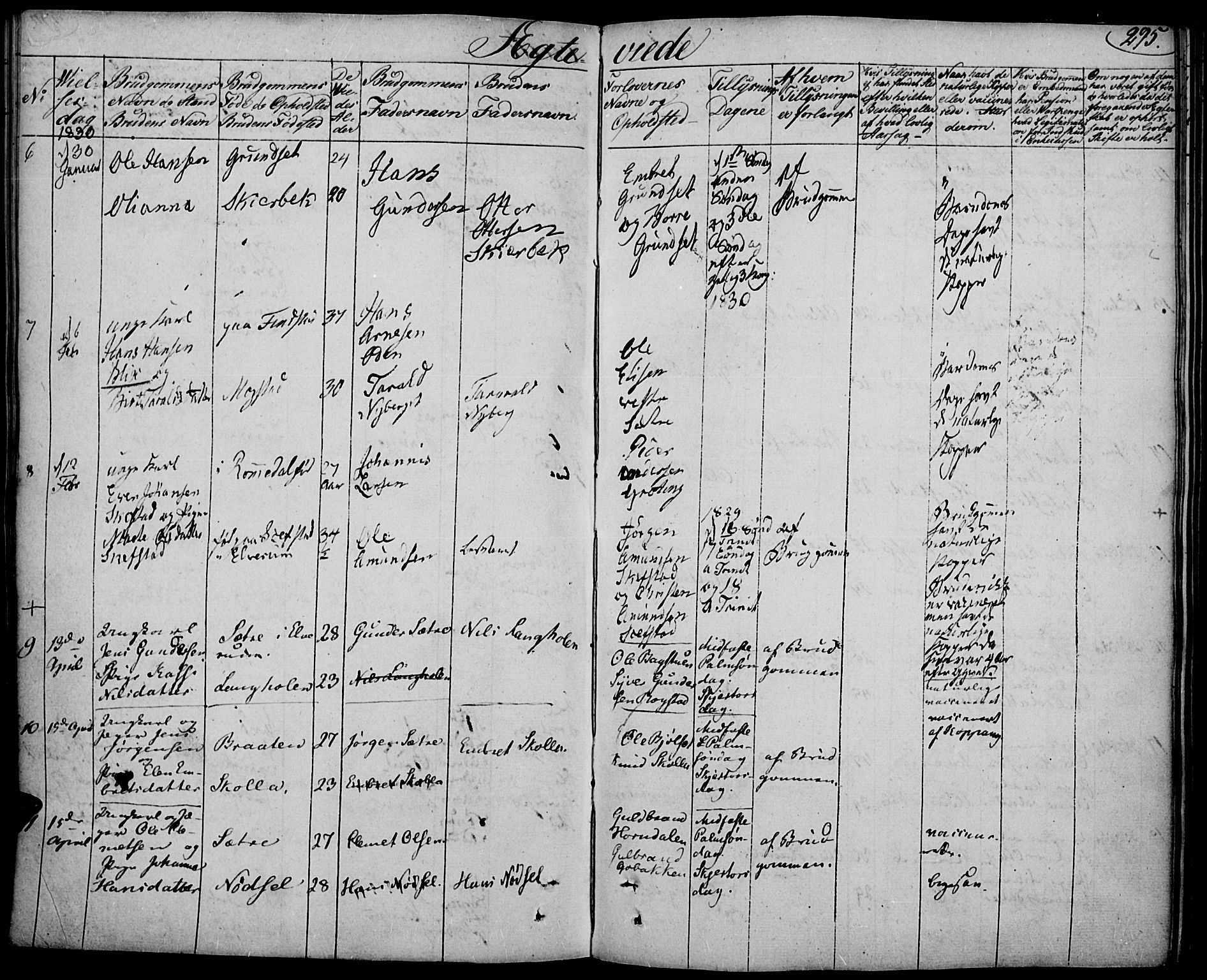 Elverum prestekontor, SAH/PREST-044/H/Ha/Haa/L0008: Parish register (official) no. 8, 1830-1842, p. 295