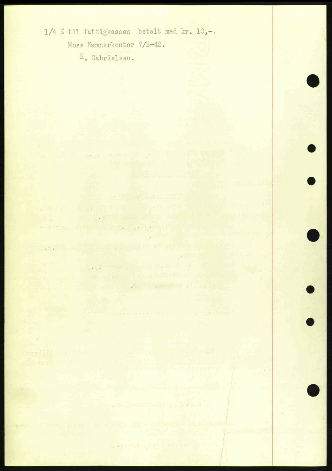 Moss sorenskriveri, SAO/A-10168: Mortgage book no. A9, 1941-1942, Diary no: : 531/1942