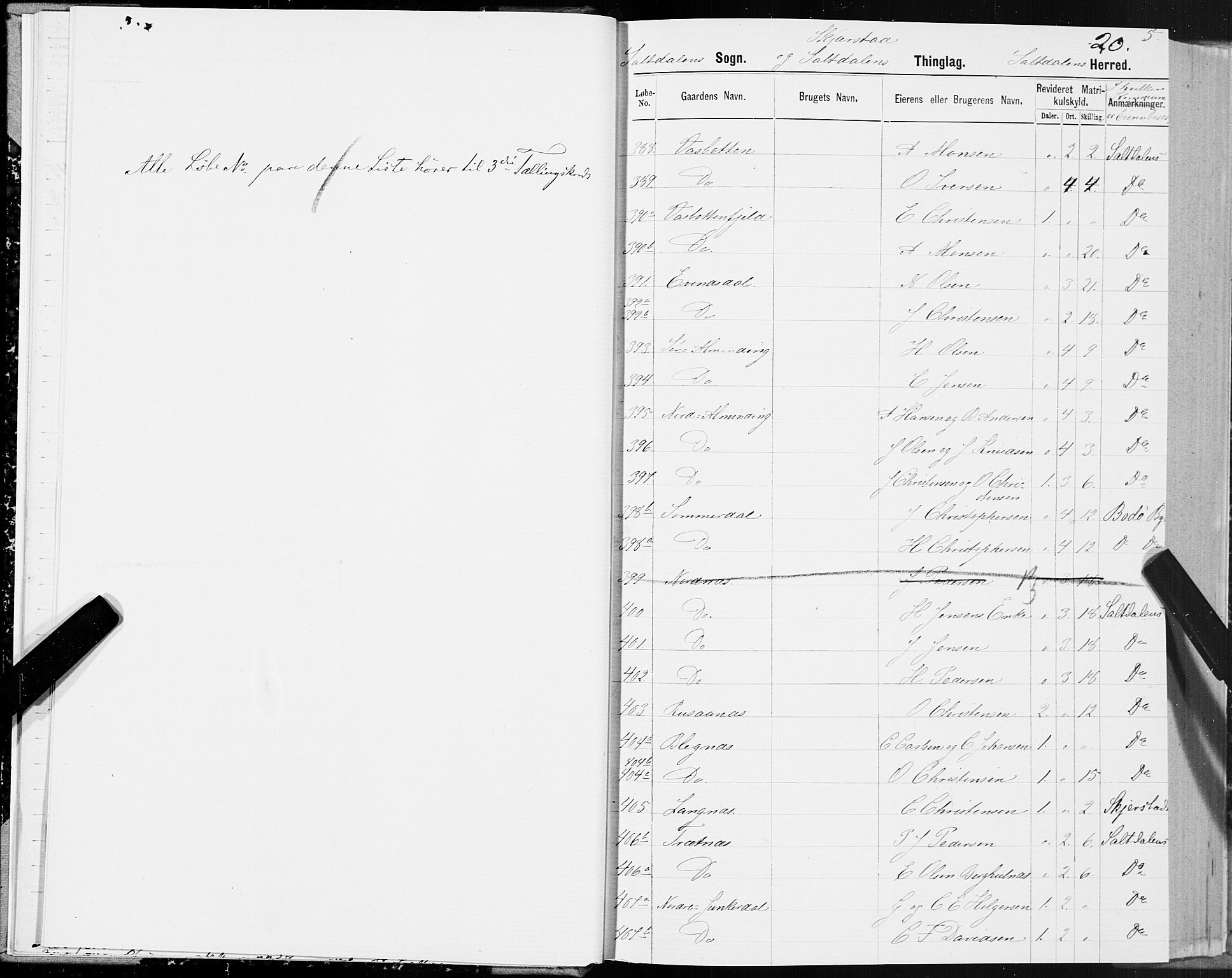 SAT, 1875 census for 1840P Saltdal, 1875, p. 1020
