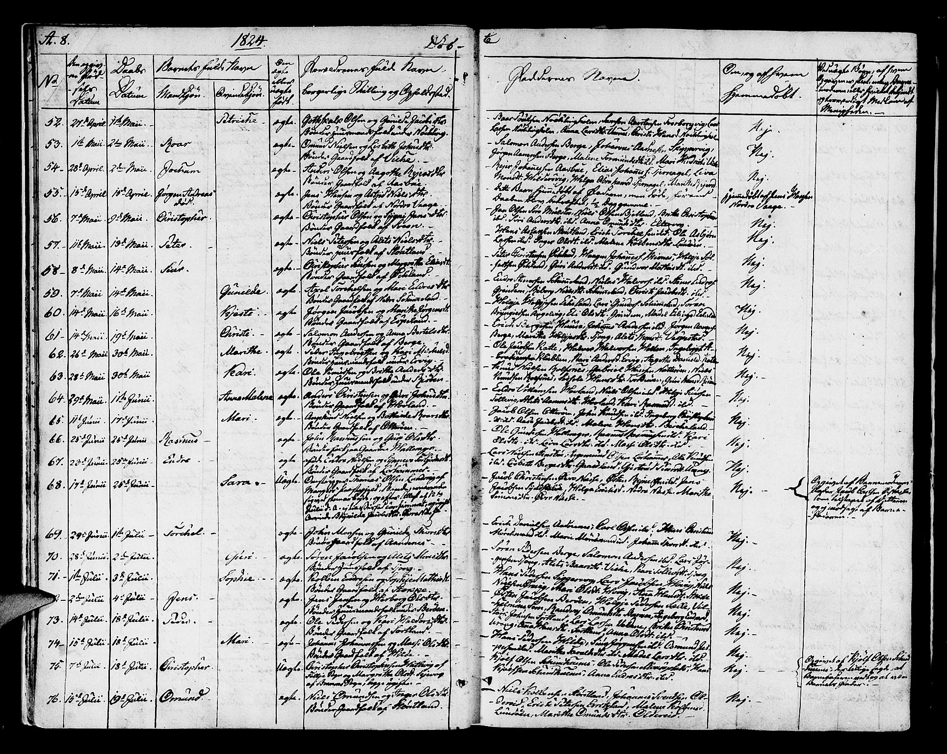Finnås sokneprestembete, SAB/A-99925/H/Ha/Haa/Haaa/L0005: Parish register (official) no. A 5, 1823-1835, p. 8
