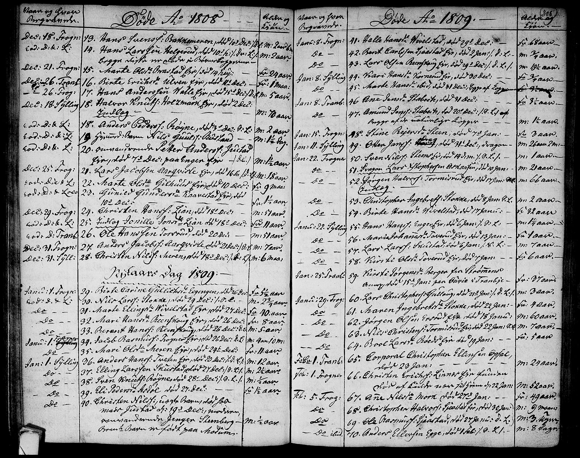 Lier kirkebøker, SAKO/A-230/F/Fa/L0007: Parish register (official) no. I 7, 1794-1813, p. 306