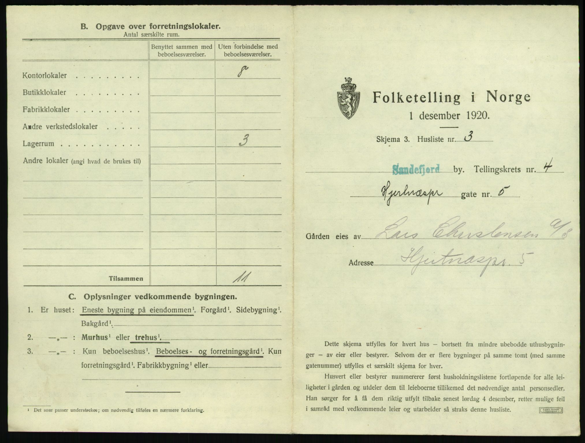 SAKO, 1920 census for Sandefjord, 1920, p. 514