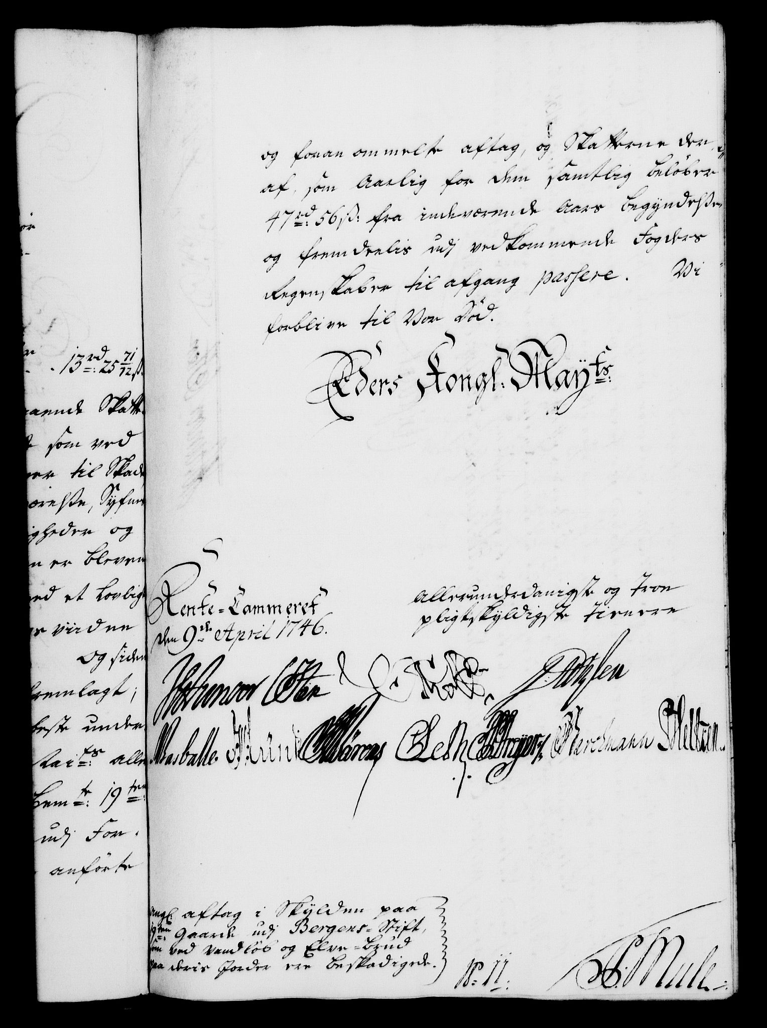 Rentekammeret, Kammerkanselliet, RA/EA-3111/G/Gf/Gfa/L0028: Norsk relasjons- og resolusjonsprotokoll (merket RK 52.28), 1745-1746, p. 758
