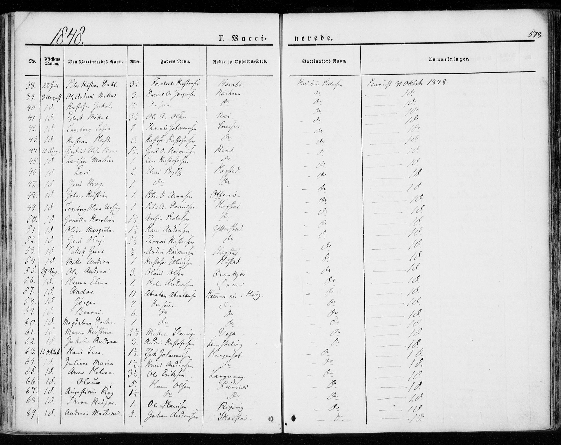 Ministerialprotokoller, klokkerbøker og fødselsregistre - Nordland, AV/SAT-A-1459/872/L1033: Parish register (official) no. 872A08, 1840-1863, p. 578