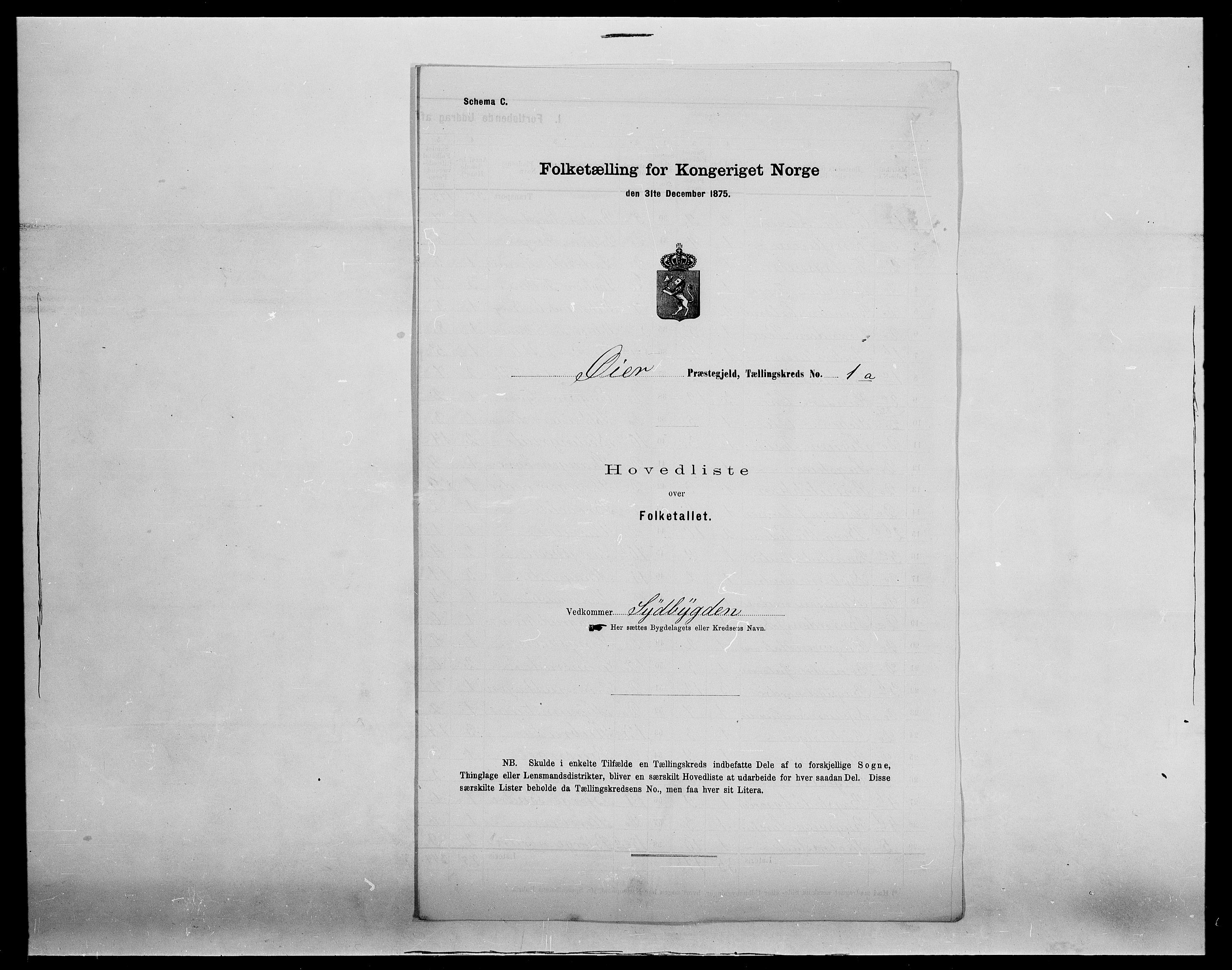 SAH, 1875 census for 0521P Øyer, 1875, p. 20