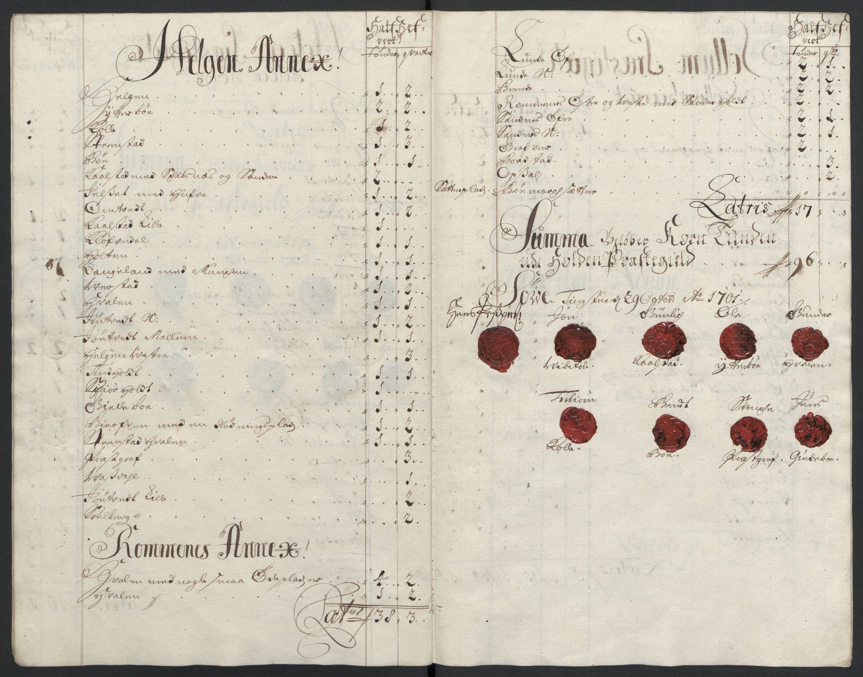 Rentekammeret inntil 1814, Reviderte regnskaper, Fogderegnskap, AV/RA-EA-4092/R36/L2105: Fogderegnskap Øvre og Nedre Telemark og Bamble, 1701, p. 35