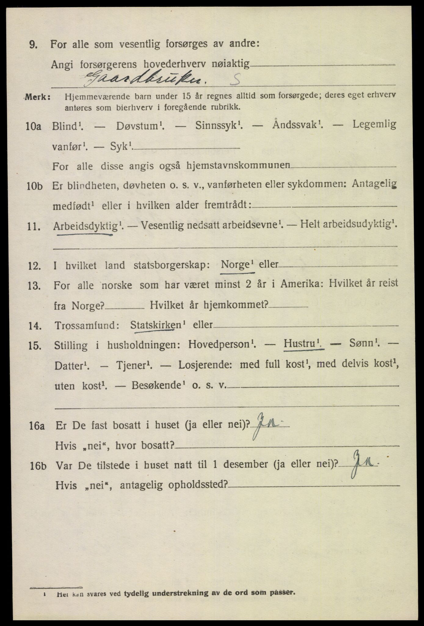 SAK, 1920 census for Kvås, 1920, p. 1177