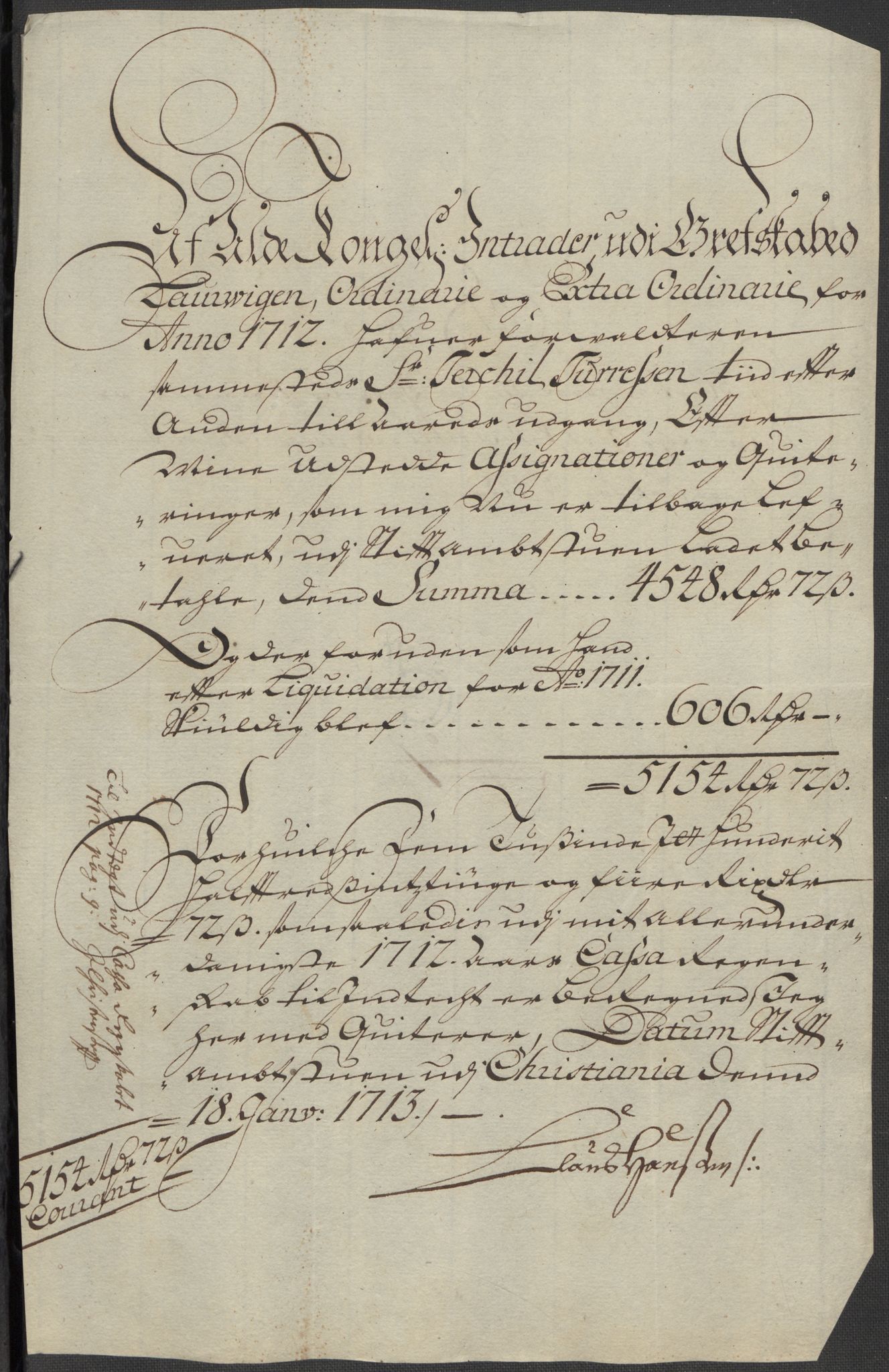 Rentekammeret inntil 1814, Reviderte regnskaper, Fogderegnskap, RA/EA-4092/R33/L1984: Fogderegnskap Larvik grevskap, 1712, p. 221