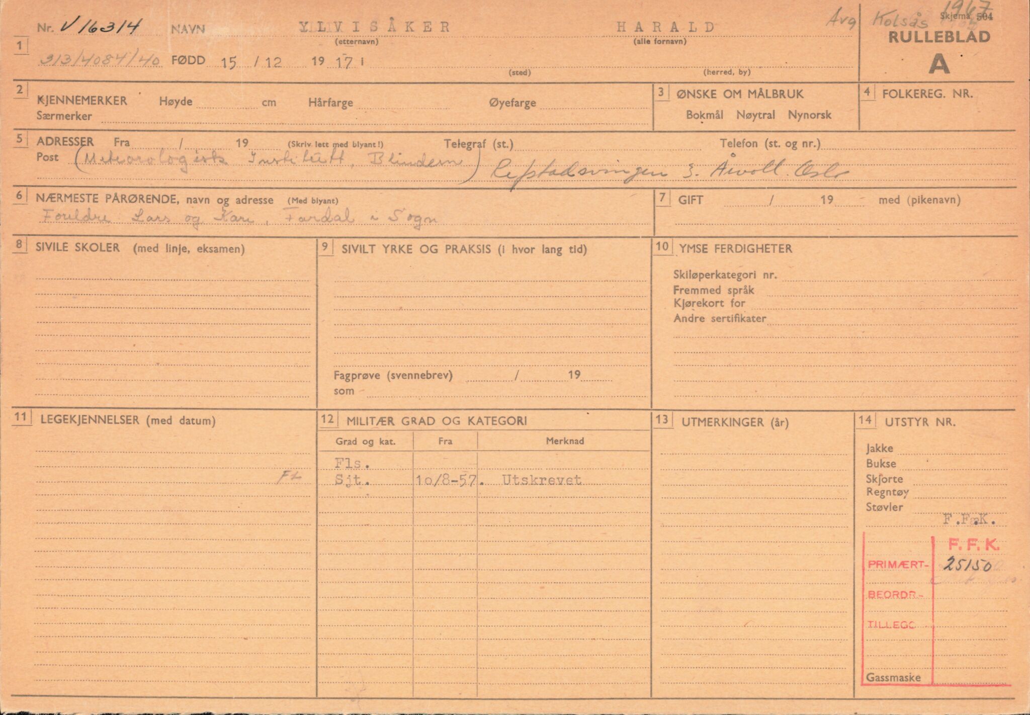 Forsvaret, Forsvarets overkommando/Luftforsvarsstaben, AV/RA-RAFA-4079/P/Pa/L0052: Personellpapirer, 1917, p. 548