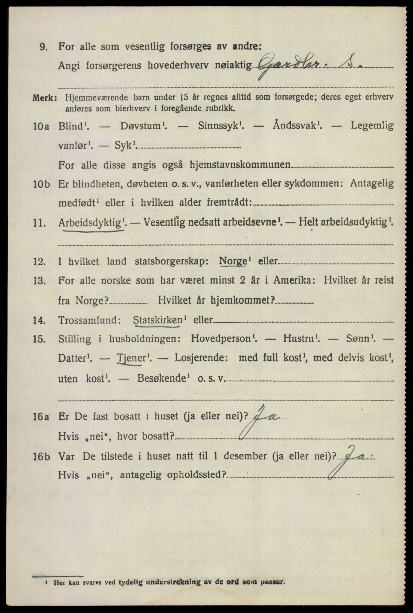 SAKO, 1920 census for Ådal, 1920, p. 2789