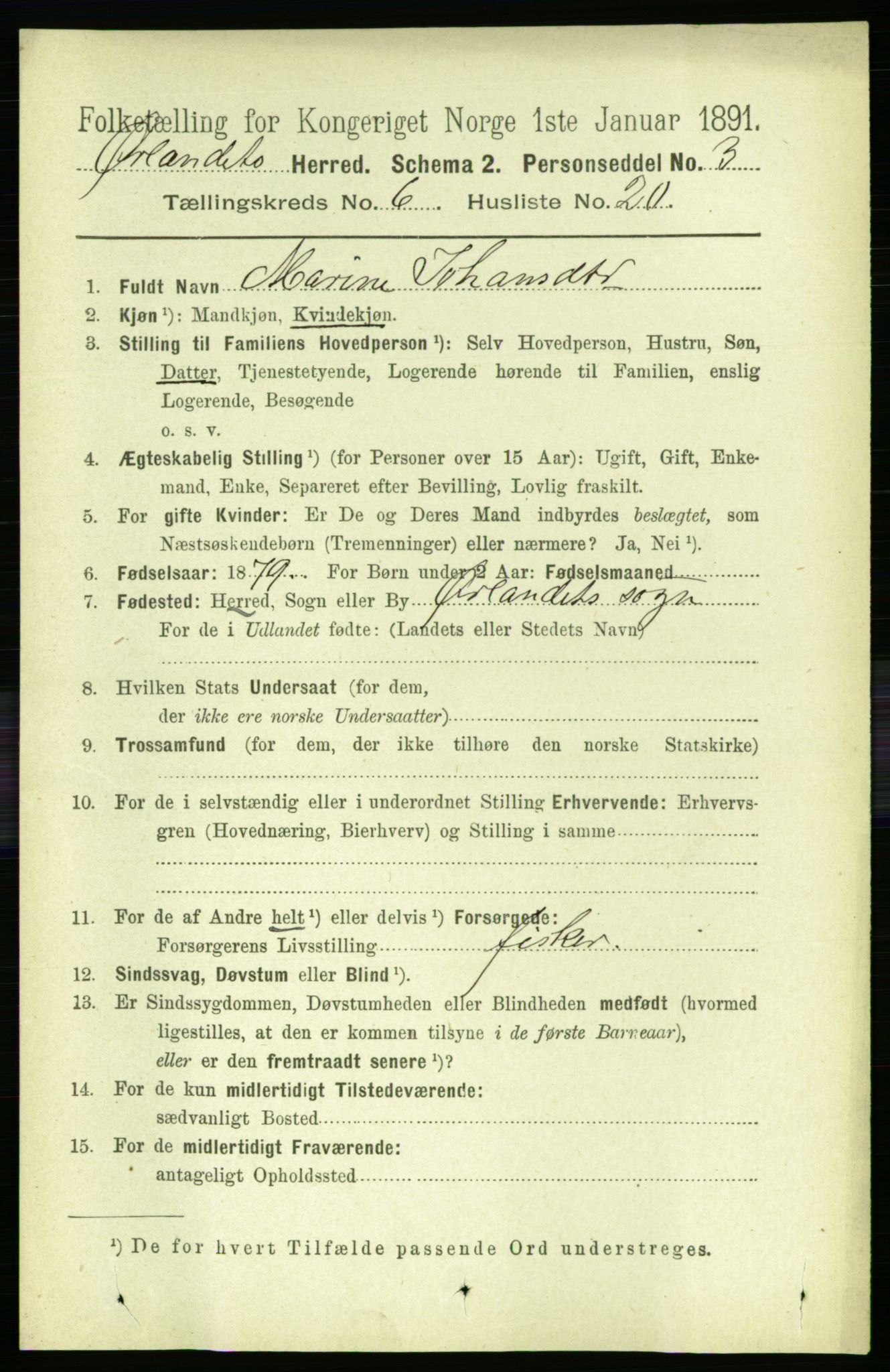 RA, 1891 census for 1621 Ørland, 1891, p. 1965