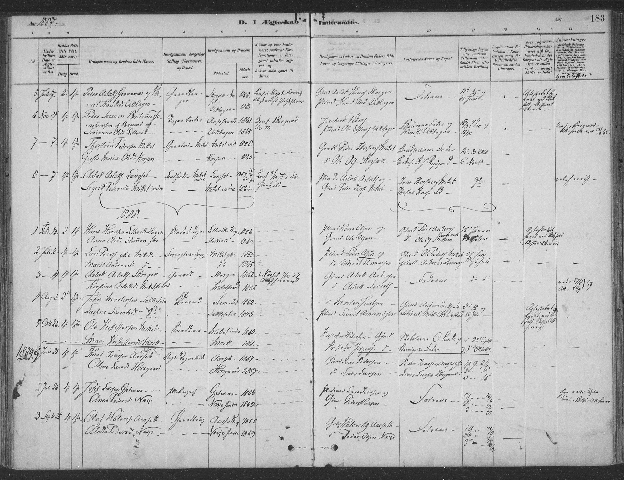 Ministerialprotokoller, klokkerbøker og fødselsregistre - Møre og Romsdal, AV/SAT-A-1454/547/L0604: Parish register (official) no. 547A06, 1878-1906, p. 183