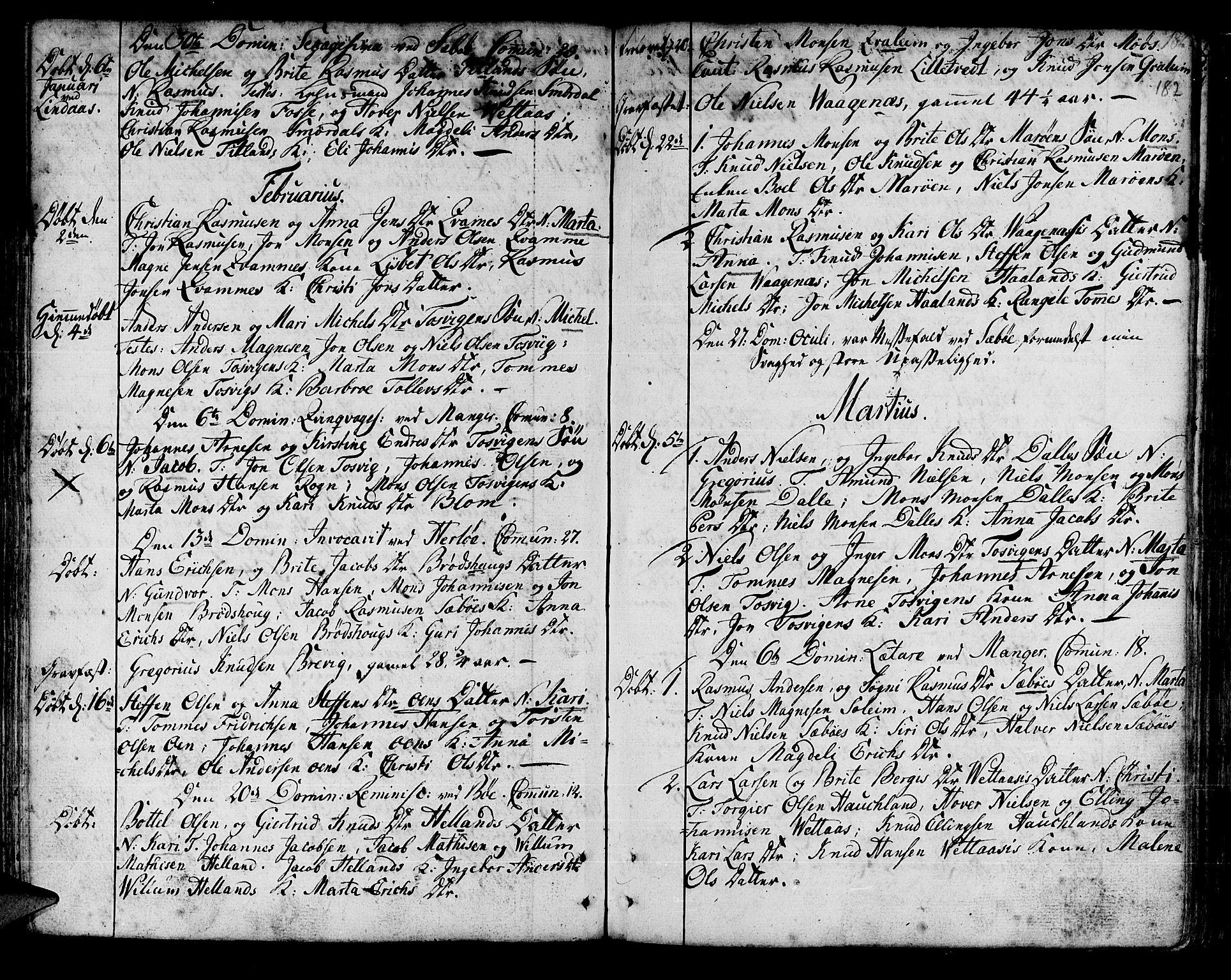 Manger sokneprestembete, AV/SAB-A-76801/H/Haa: Parish register (official) no. A 1, 1759-1791, p. 182