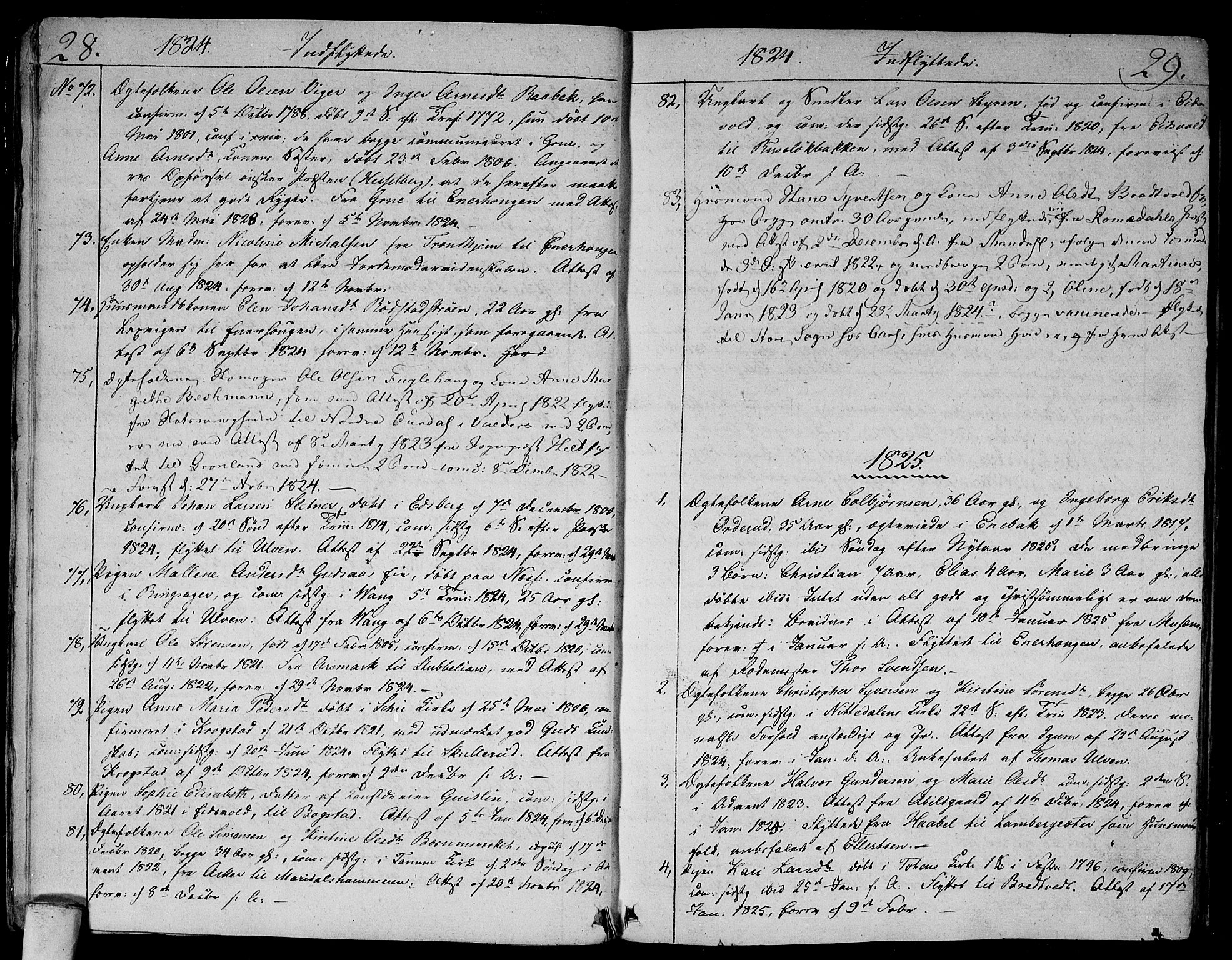 Aker prestekontor kirkebøker, SAO/A-10861/F/L0014b: Parish register (official) no. 14B, 1820-1834, p. 28-29