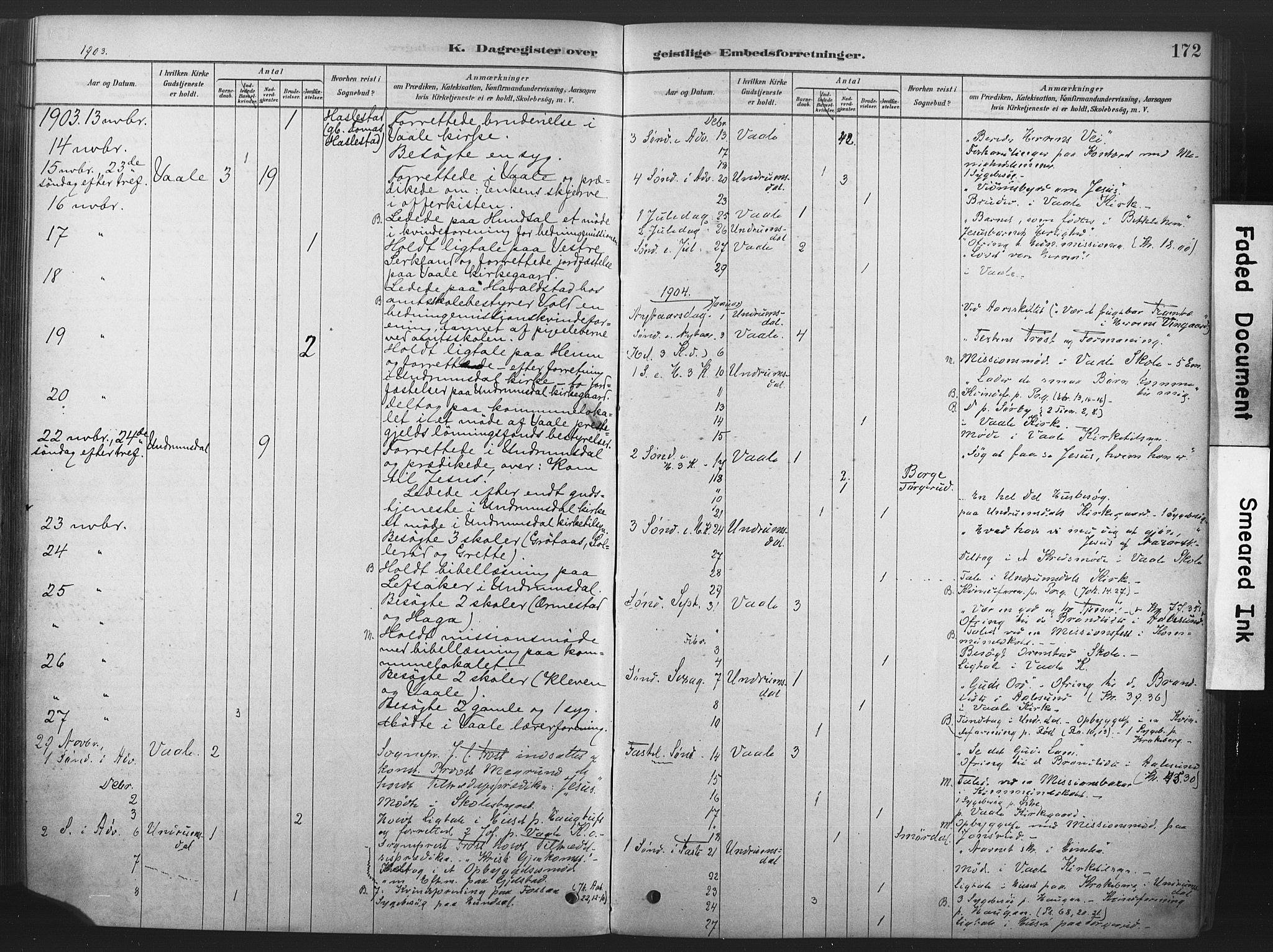 Våle kirkebøker, SAKO/A-334/F/Fb/L0002: Parish register (official) no. II 2, 1878-1907, p. 172