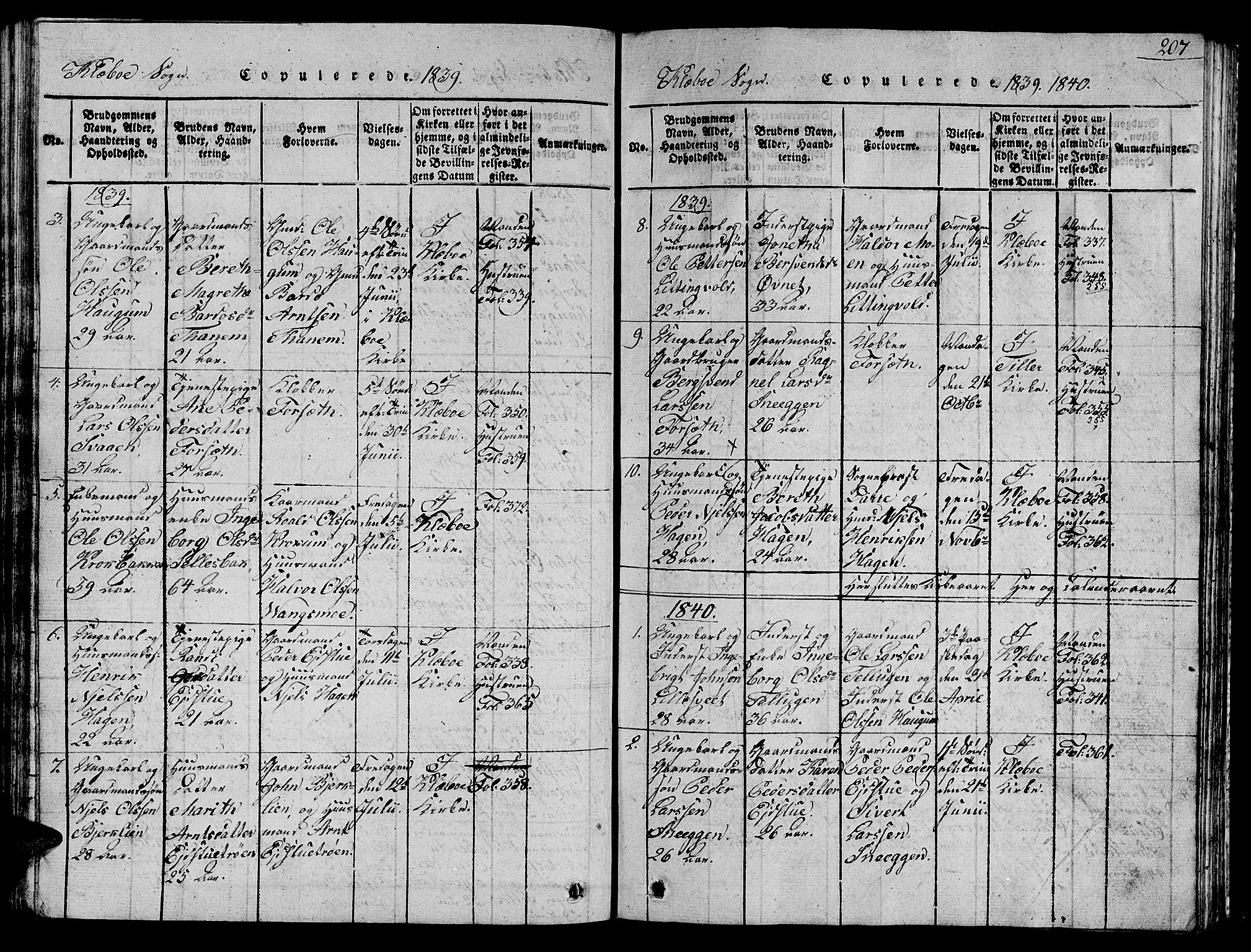 Ministerialprotokoller, klokkerbøker og fødselsregistre - Sør-Trøndelag, AV/SAT-A-1456/618/L0450: Parish register (copy) no. 618C01, 1816-1865, p. 207