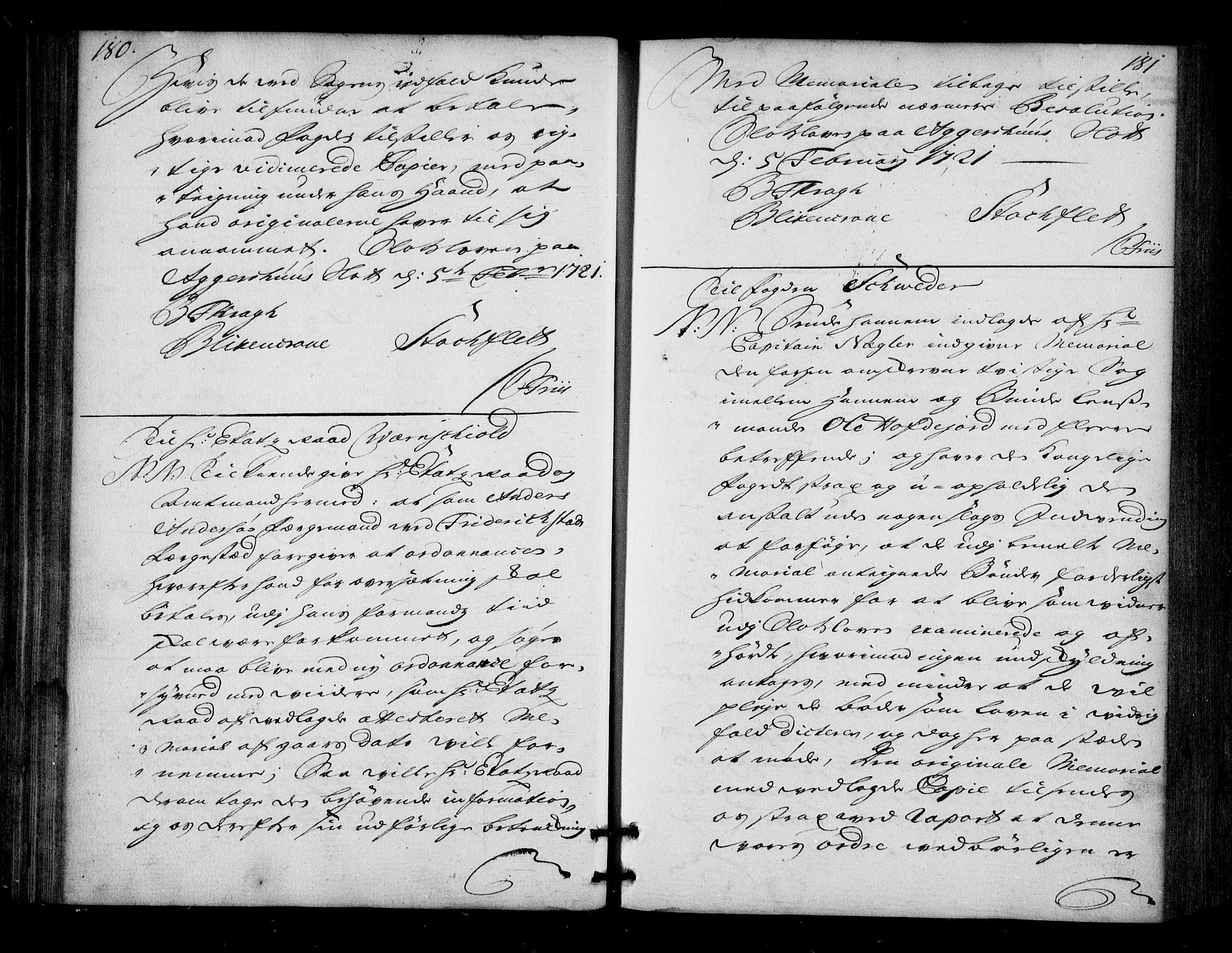 Stattholderembetet 1572-1771, AV/RA-EA-2870/Bd/L0013: Ordreprotokoll, 1720-1722, p. 180-181