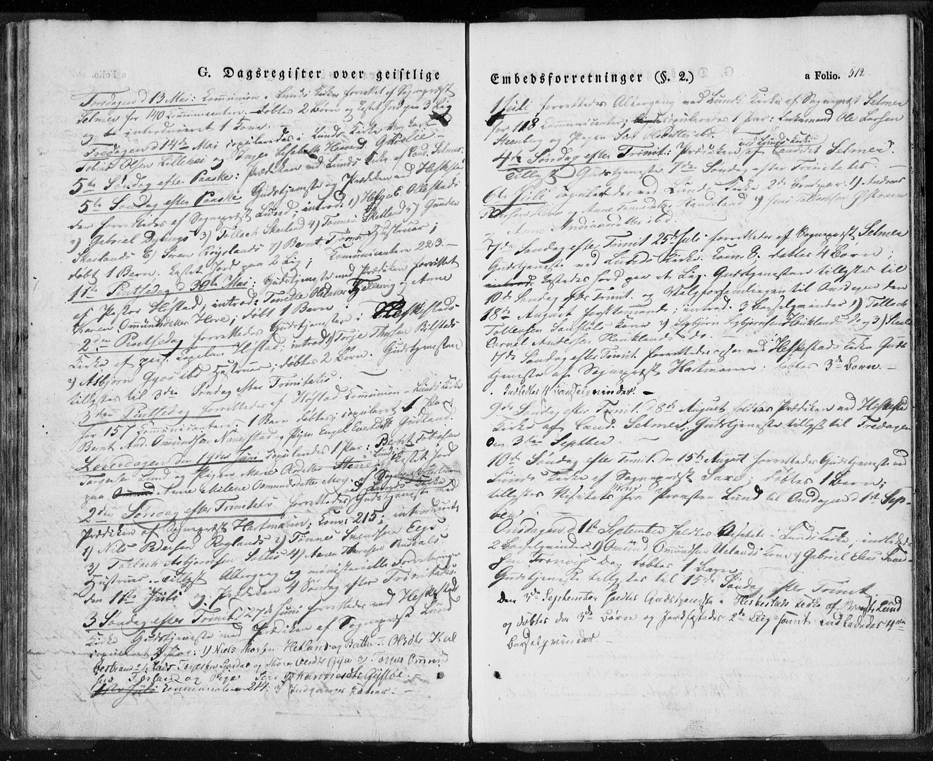 Lund sokneprestkontor, SAST/A-101809/S06/L0008: Parish register (official) no. A 7.2, 1833-1854, p. 512