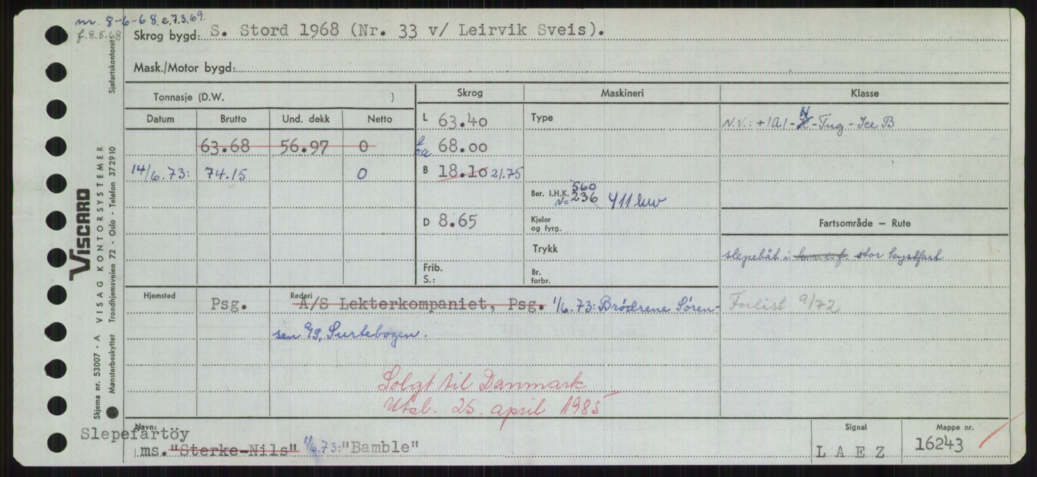 Sjøfartsdirektoratet med forløpere, Skipsmålingen, RA/S-1627/H/Hd/L0003: Fartøy, B-Bev, p. 195