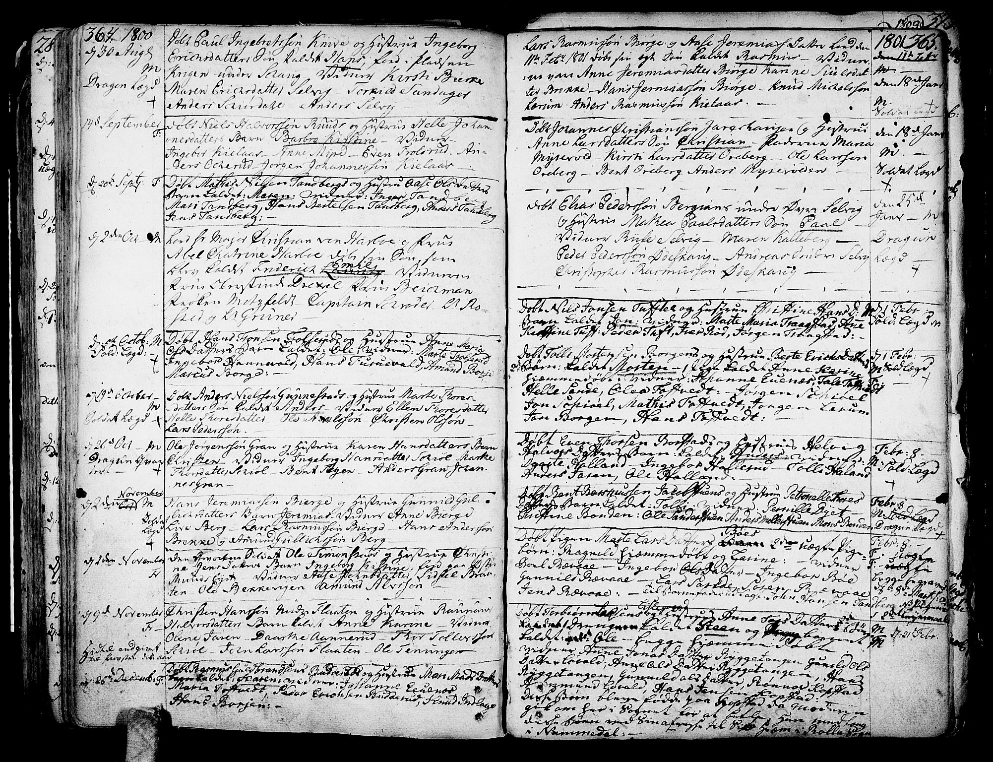 Sande Kirkebøker, AV/SAKO-A-53/F/Fa/L0001: Parish register (official) no. 1, 1753-1803, p. 364-365