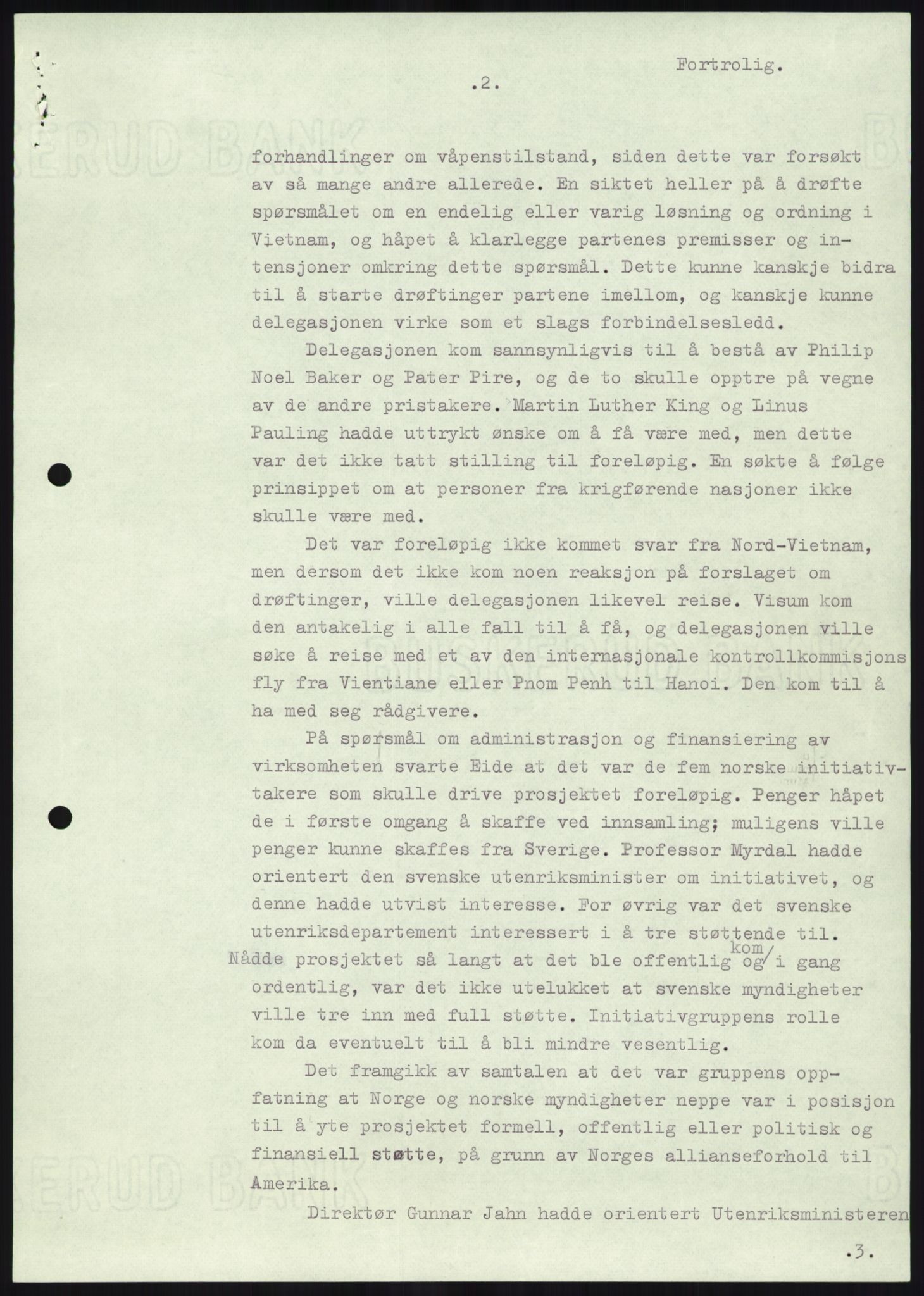 Utenriksdepartementet, hovedarkiv, AV/RA-S-6794/D/Da/Daa/L0969/0001: Verdenspolitikk. Fremmede staters politikk. Generelt / Sør-Vietnam: Nobelpristakeres fredsaksjoner (2 mapper), 1967-1969, p. 485