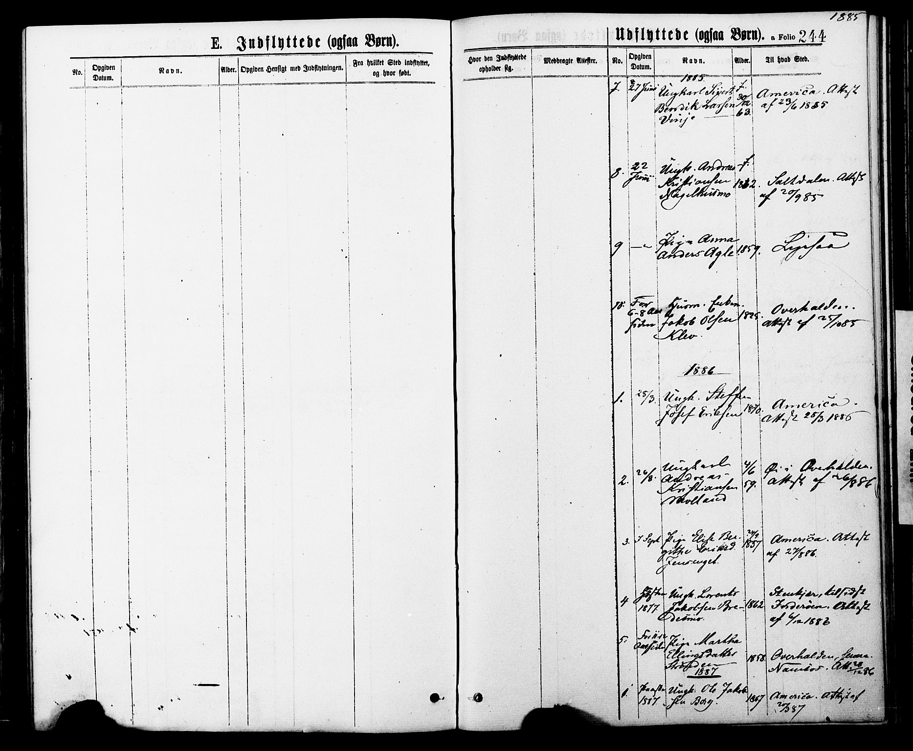 Ministerialprotokoller, klokkerbøker og fødselsregistre - Nord-Trøndelag, SAT/A-1458/749/L0473: Parish register (official) no. 749A07, 1873-1887, p. 244