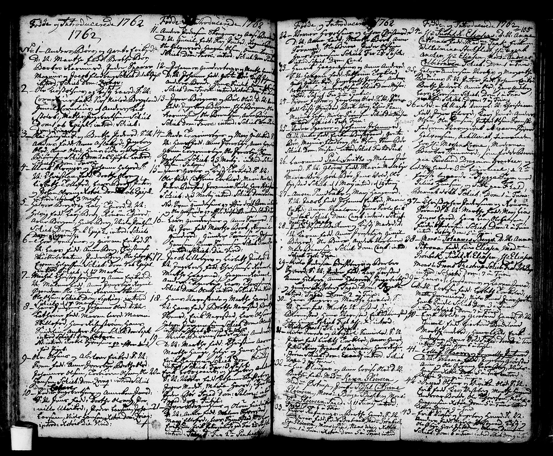 Skjeberg prestekontor Kirkebøker, SAO/A-10923/F/Fa/L0002: Parish register (official) no. I 2, 1726-1791, p. 105