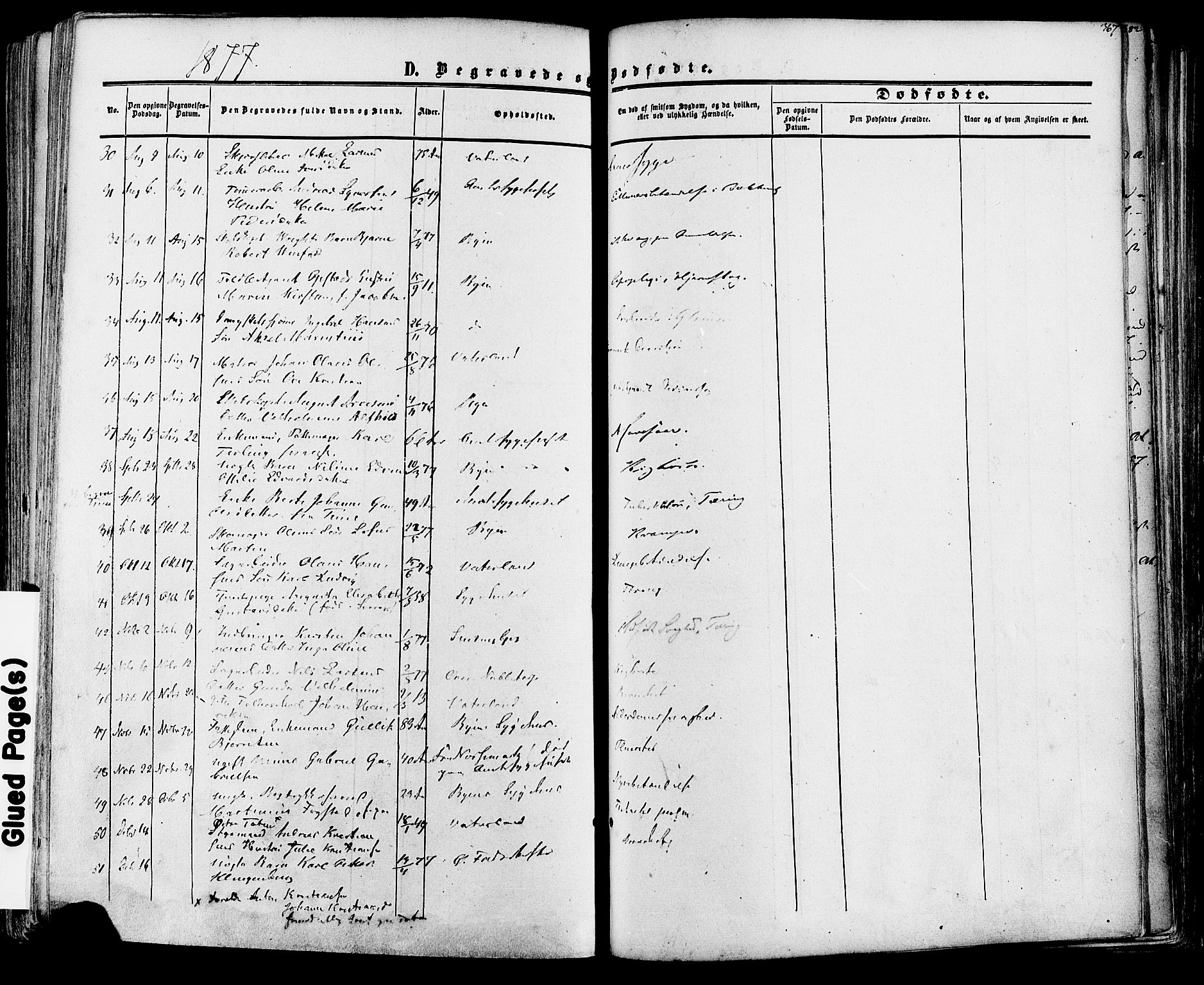 Fredrikstad prestekontor Kirkebøker, AV/SAO-A-11082/F/Fa/L0006: Parish register (official) no. 6, 1857-1878, p. 367