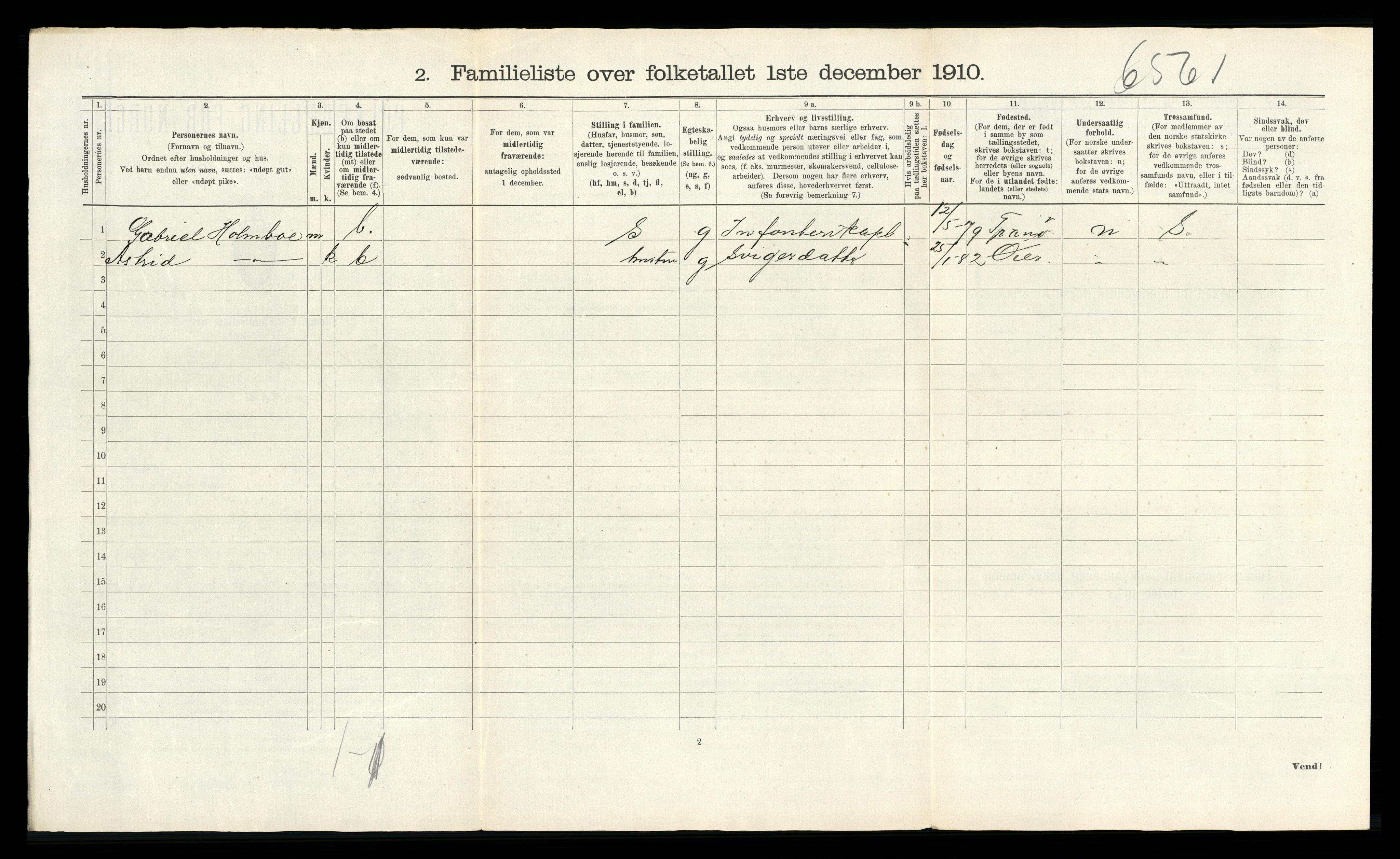 RA, 1910 census for Kristiania, 1910, p. 64988