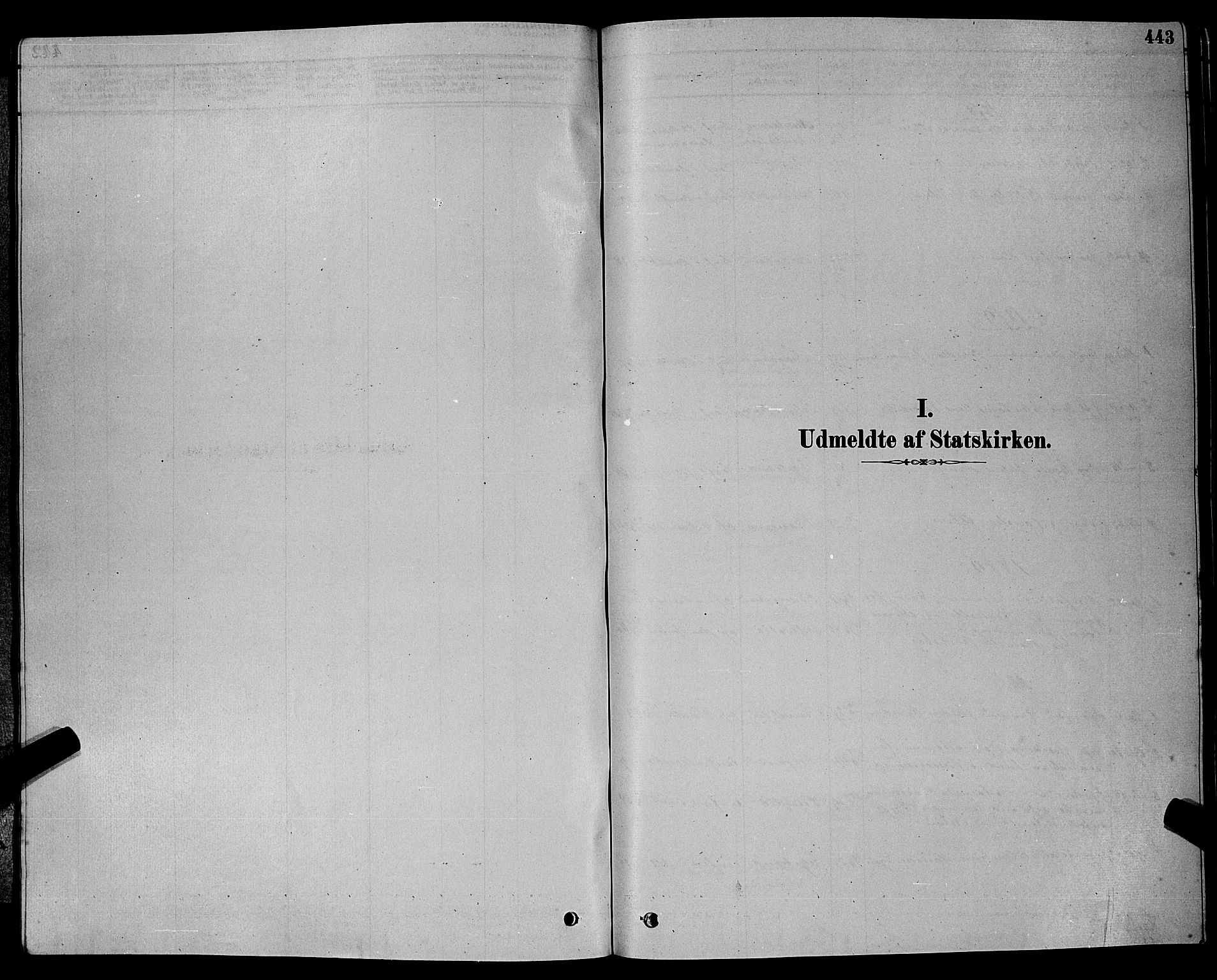 Bamble kirkebøker, SAKO/A-253/G/Ga/L0008: Parish register (copy) no. I 8, 1878-1888, p. 443
